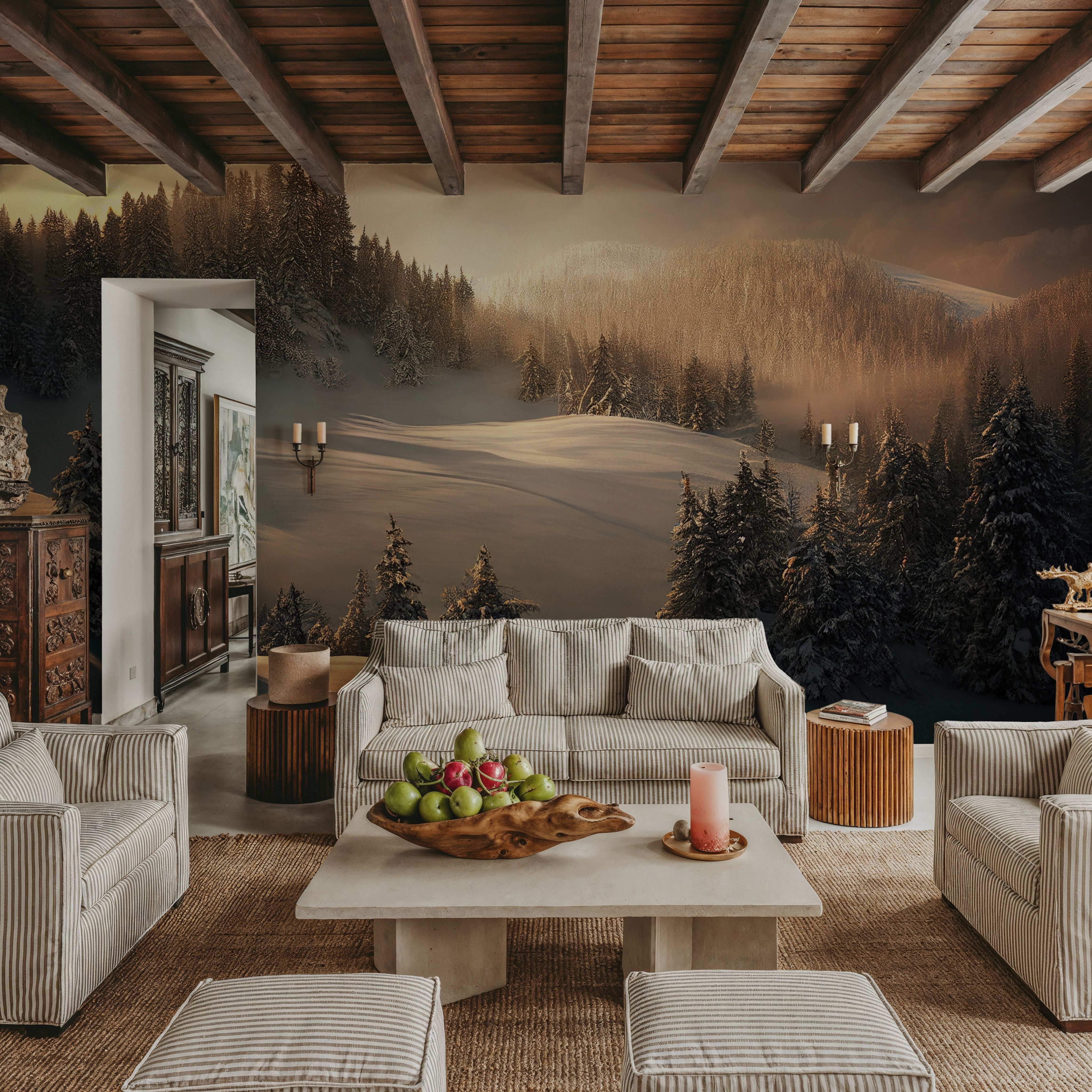 Snow Sunset Illustration