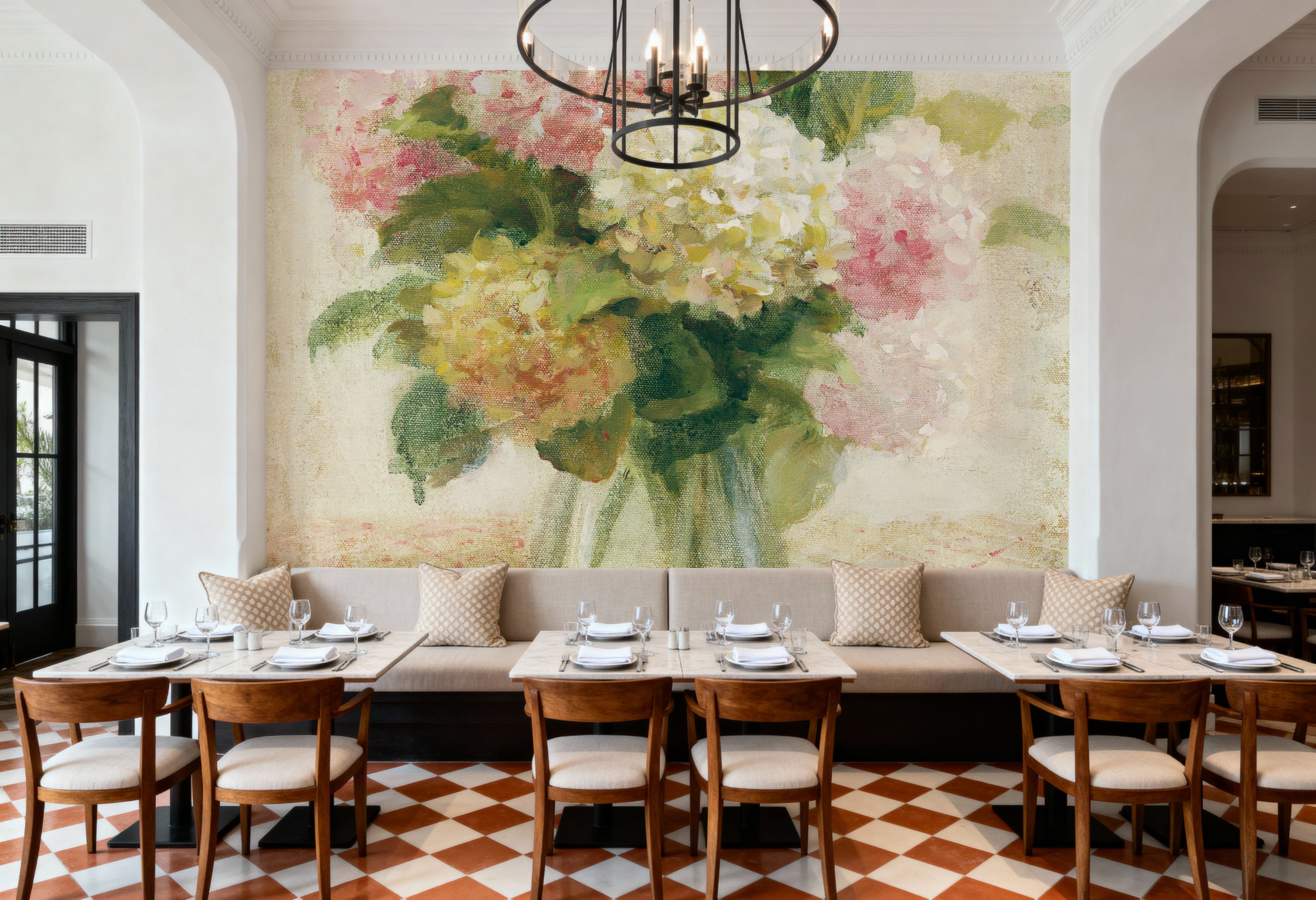 Cottage Hydrangeas in Pink