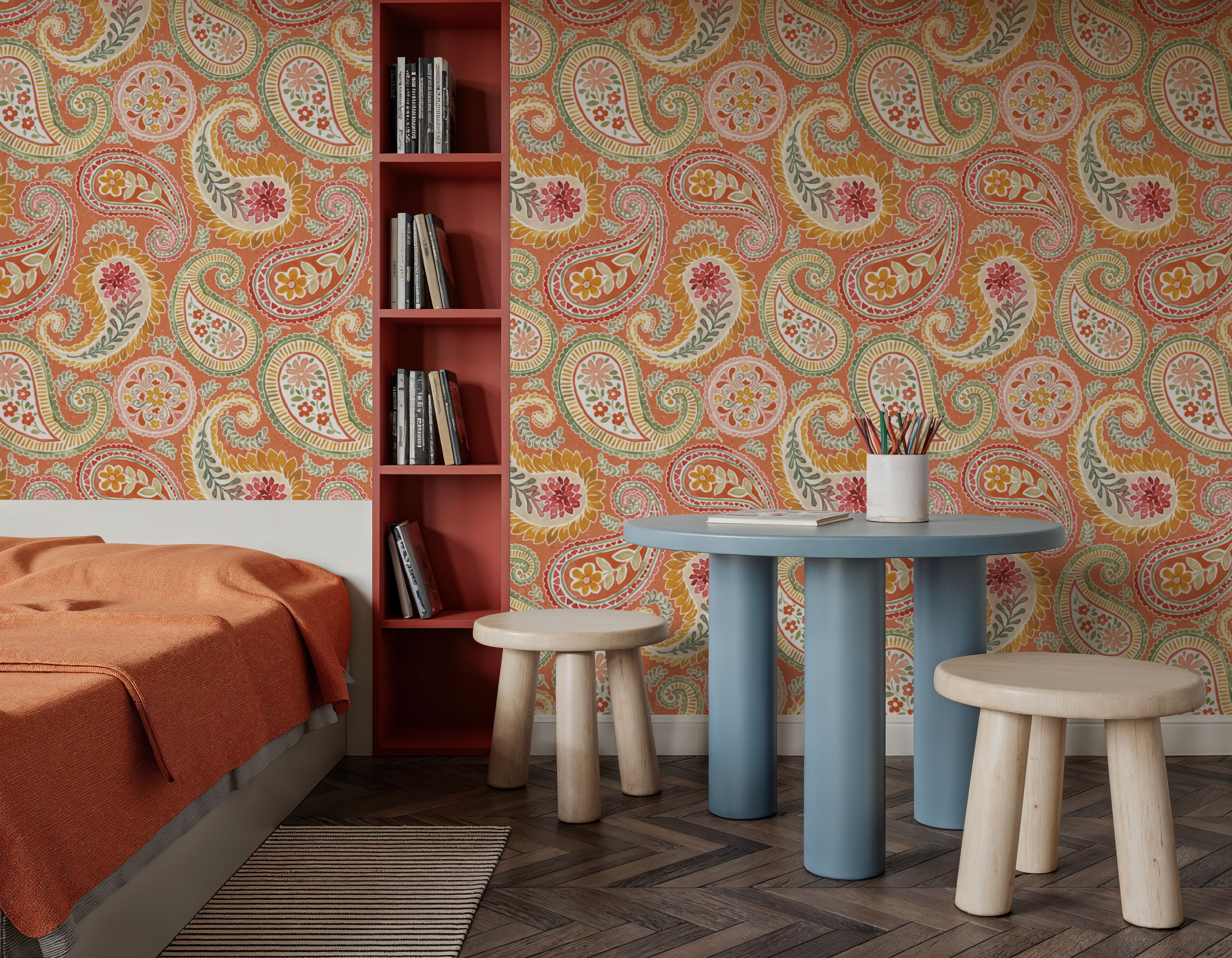 Harvest Paisley Orange