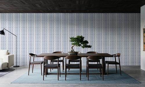 Wavy Stripes, Blue