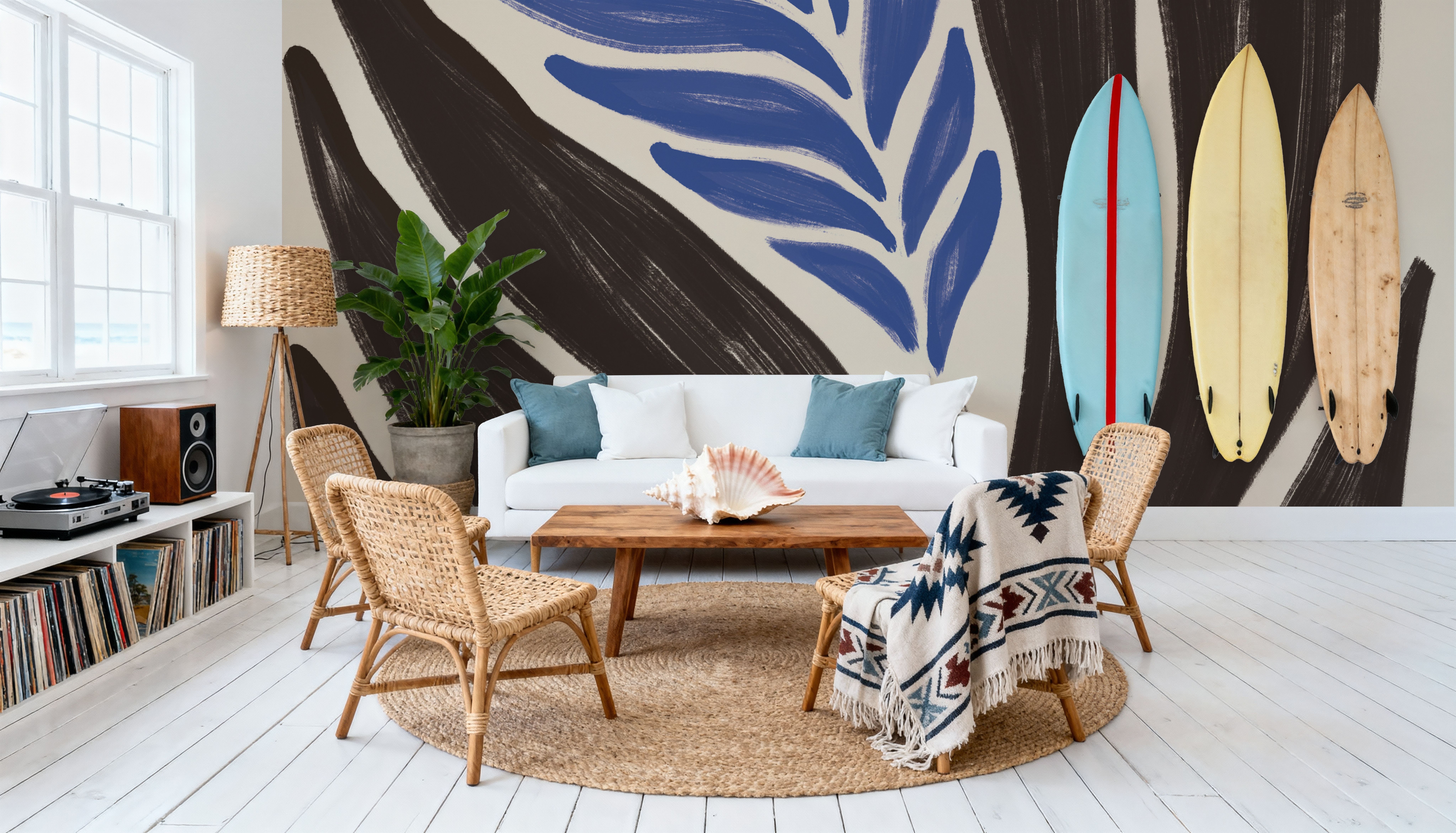 Simple Flowers II Blue