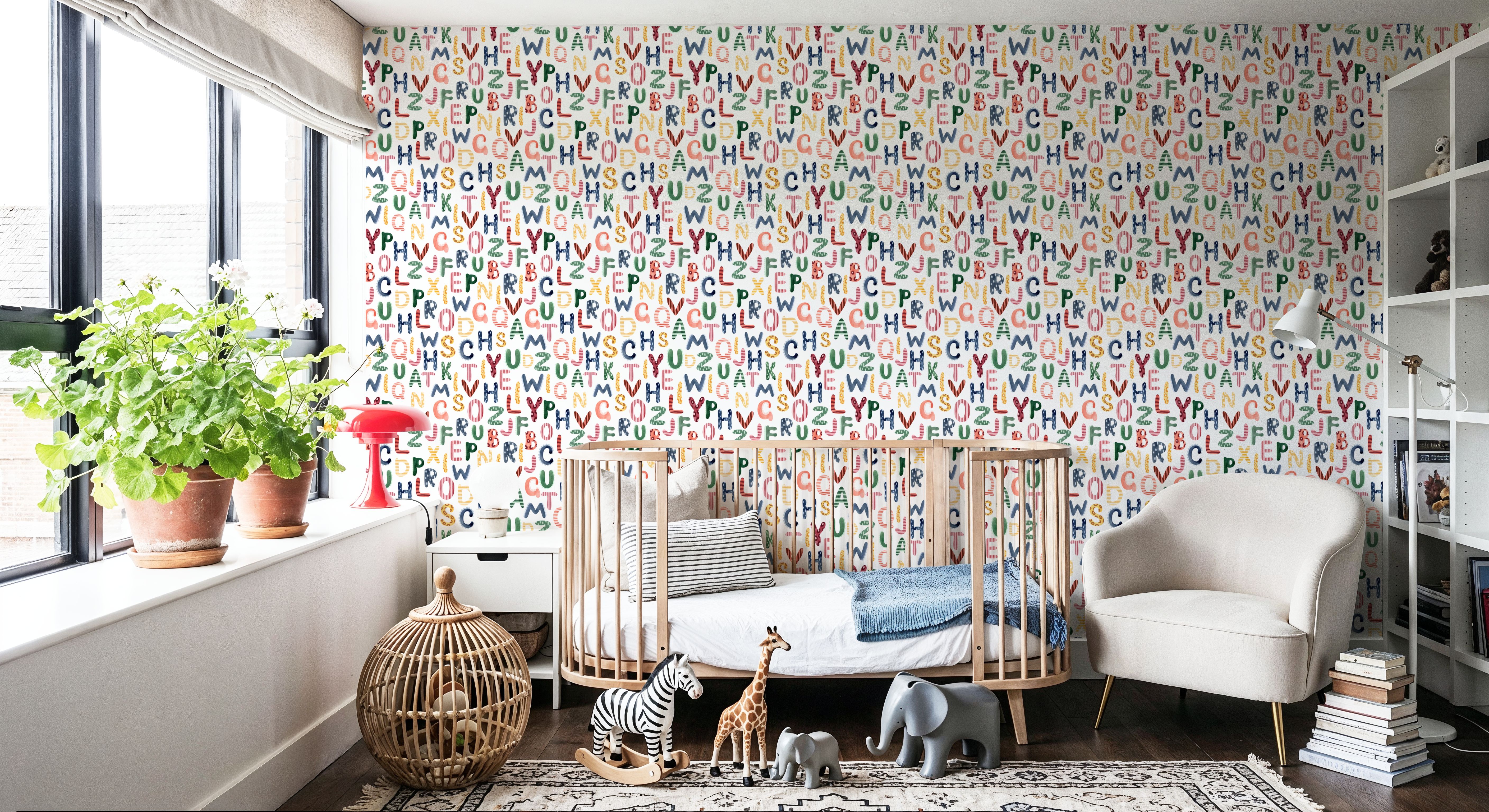 Happy Alphabet, Multi, Papier peint