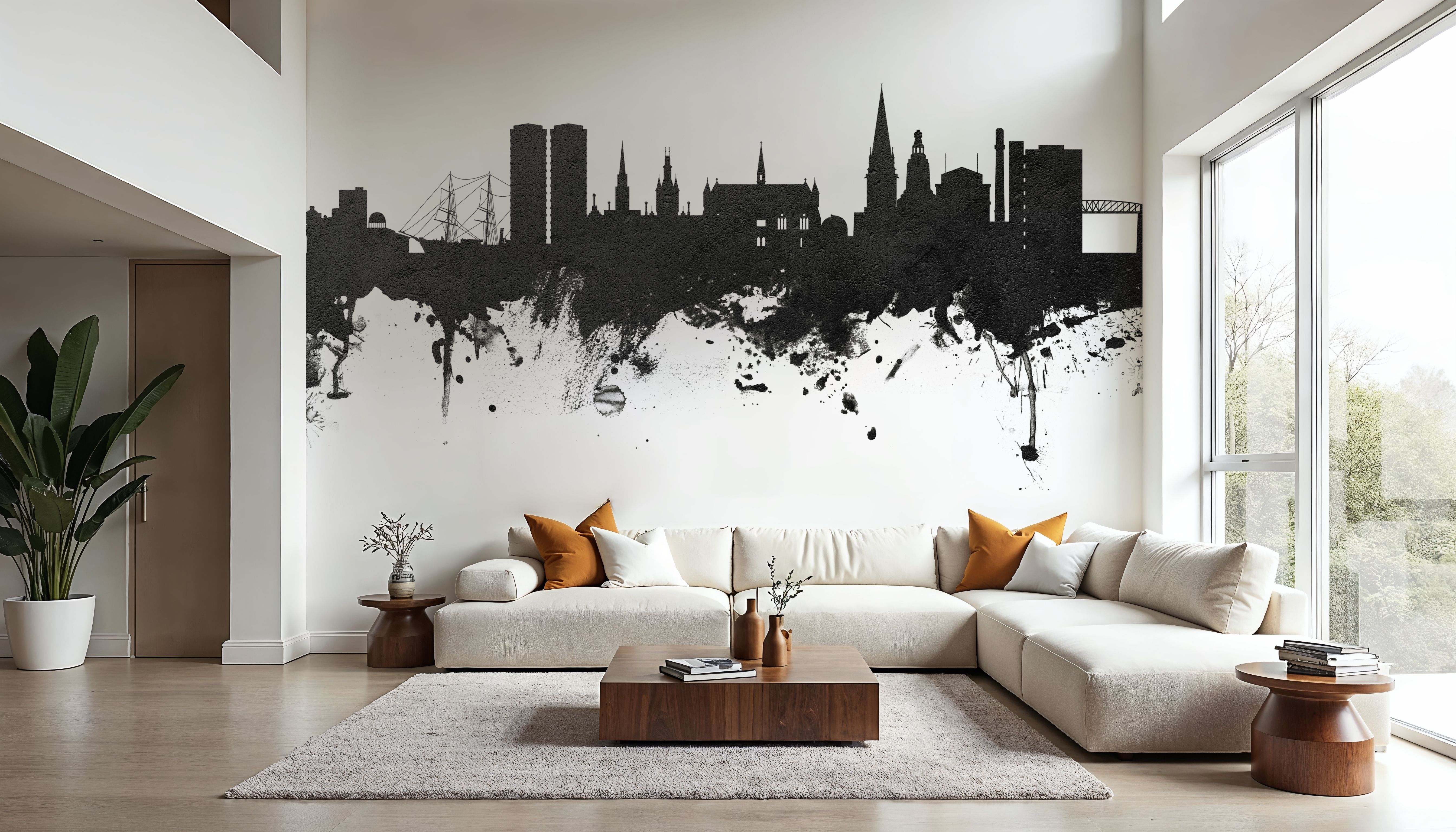 Dundee Scotland Skyline Black & White