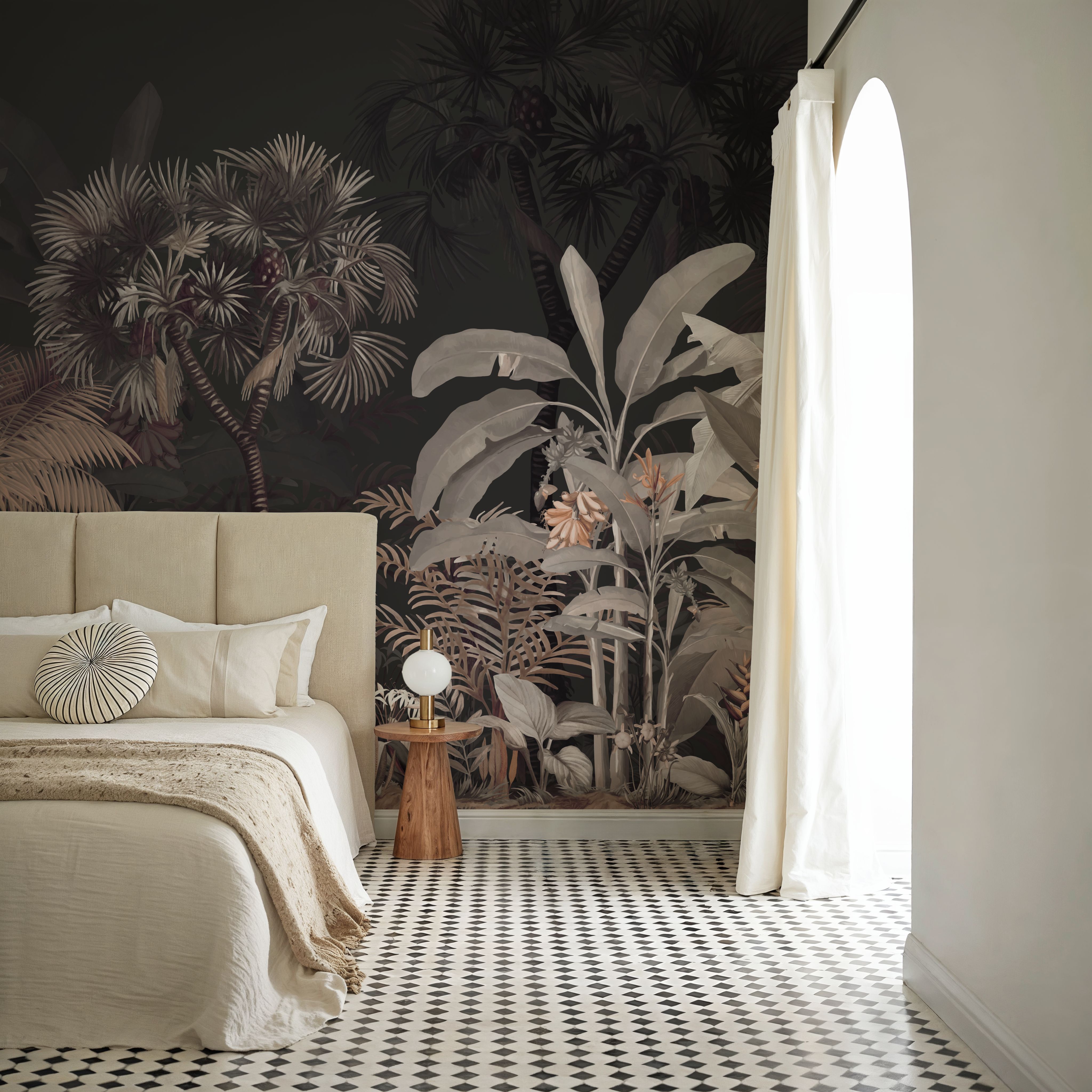 Tropical Forest Strolls Dark Gray