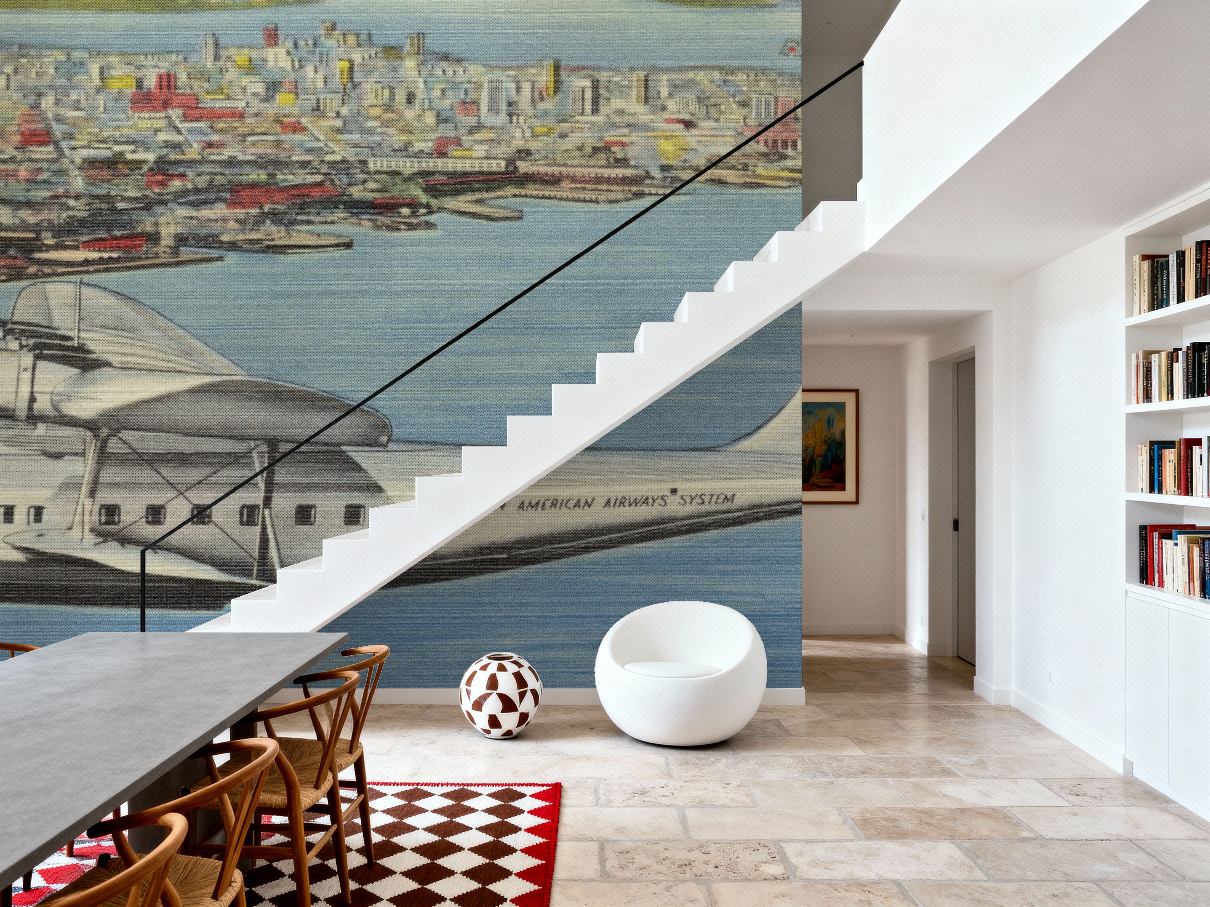 Greetings from PanAm - Screenprint Postcard, Wallpaper