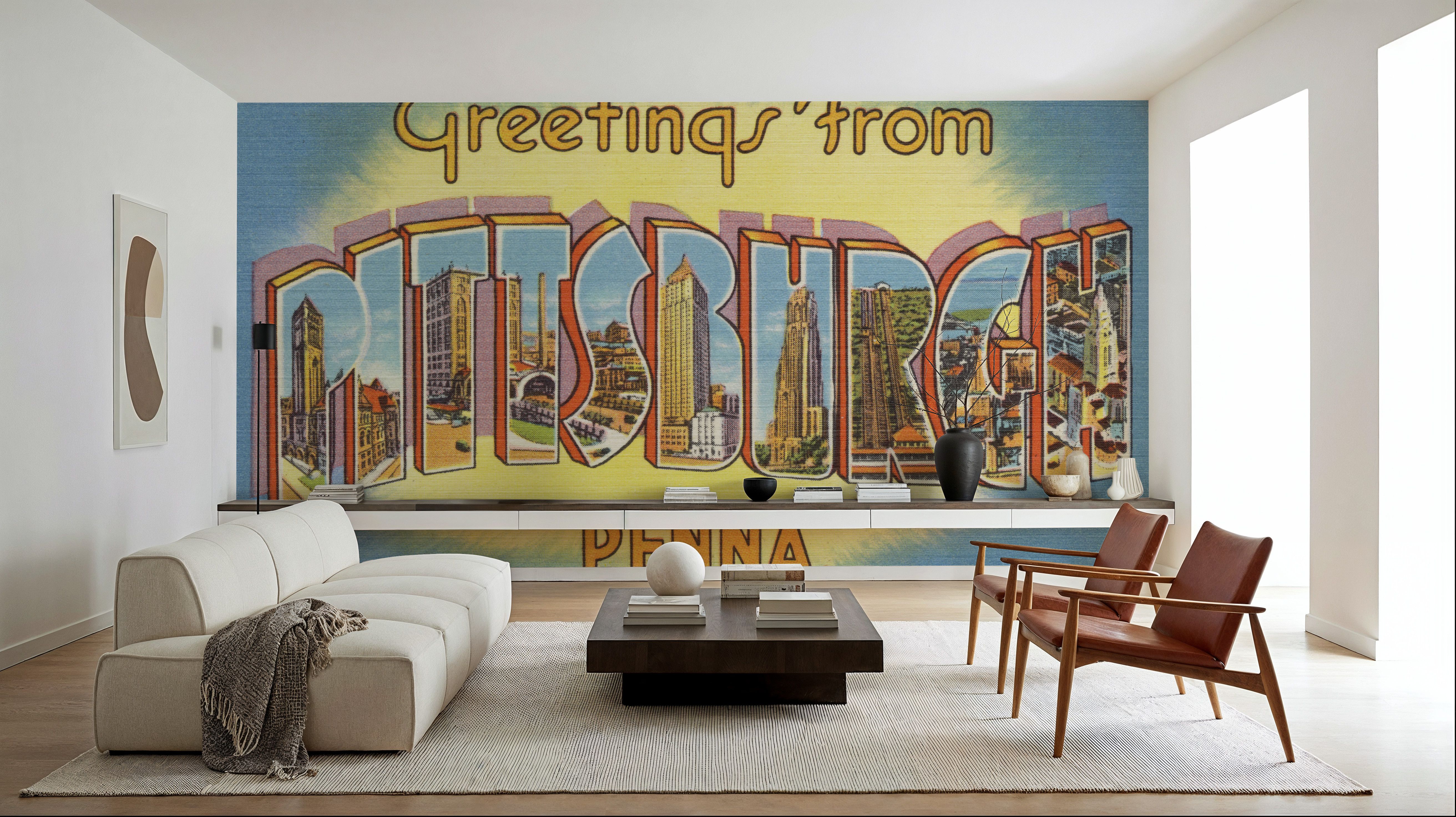 Greetings from Pittsburgh - Screenprint Postcard