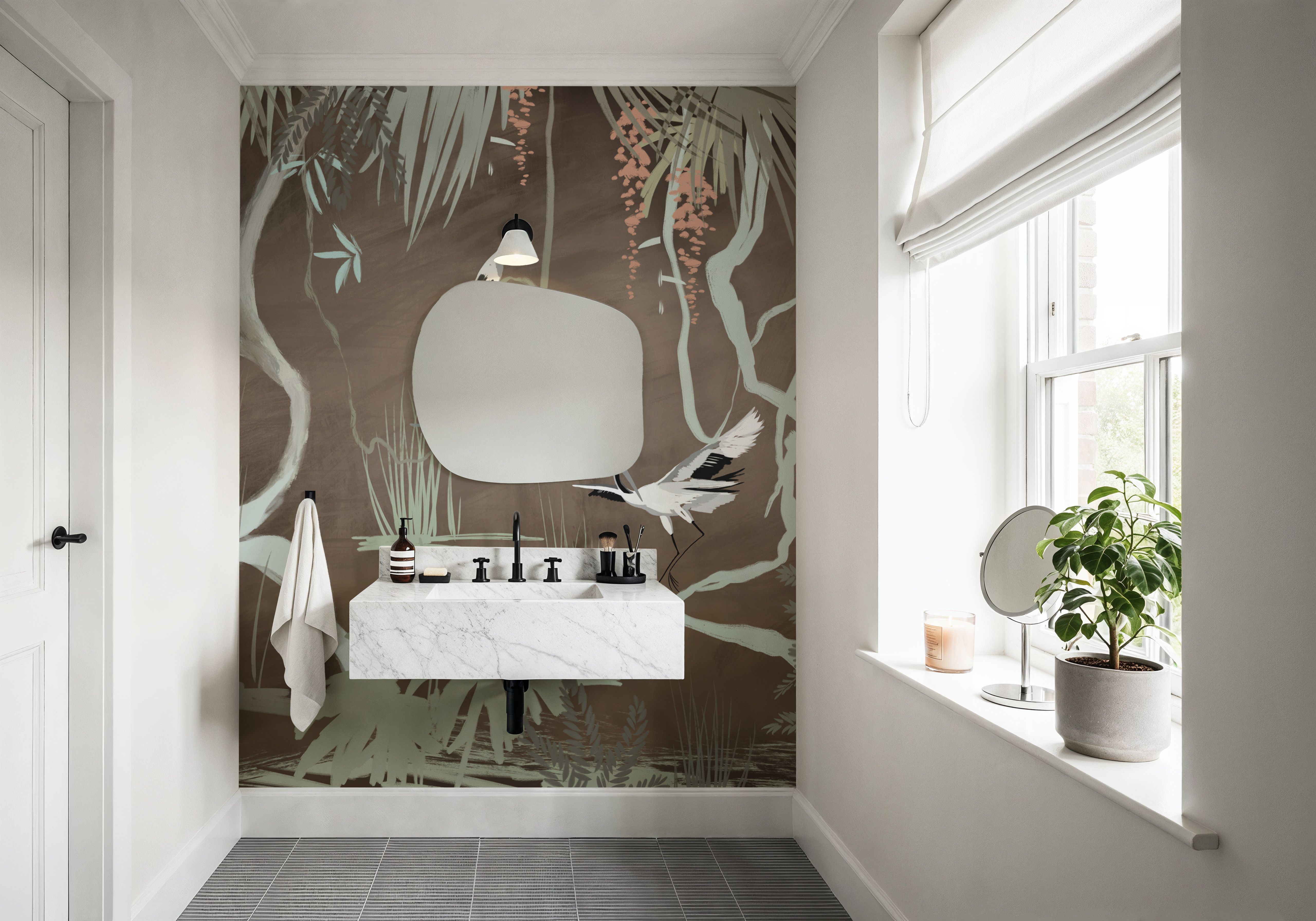 Painted Herons Scenery, Earth