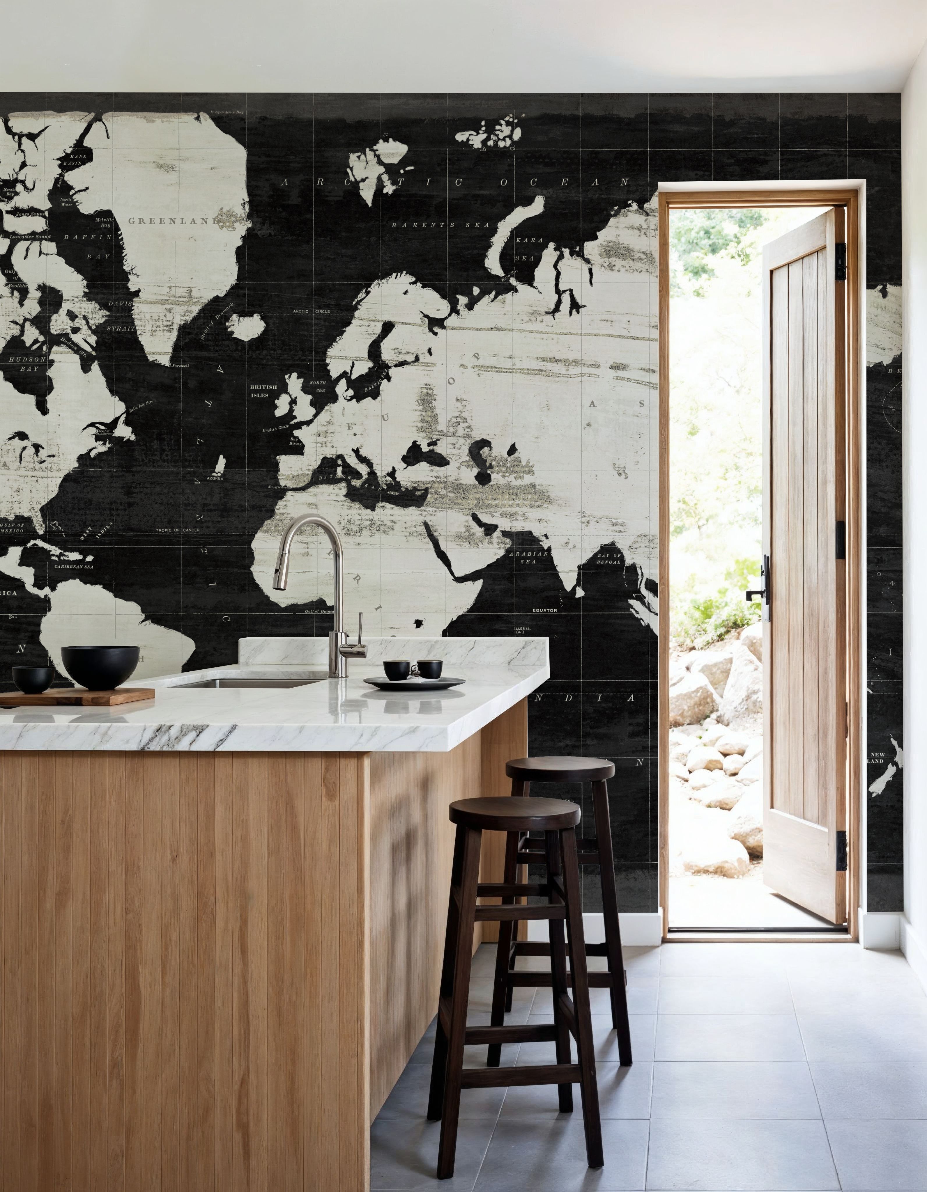 World Map Black