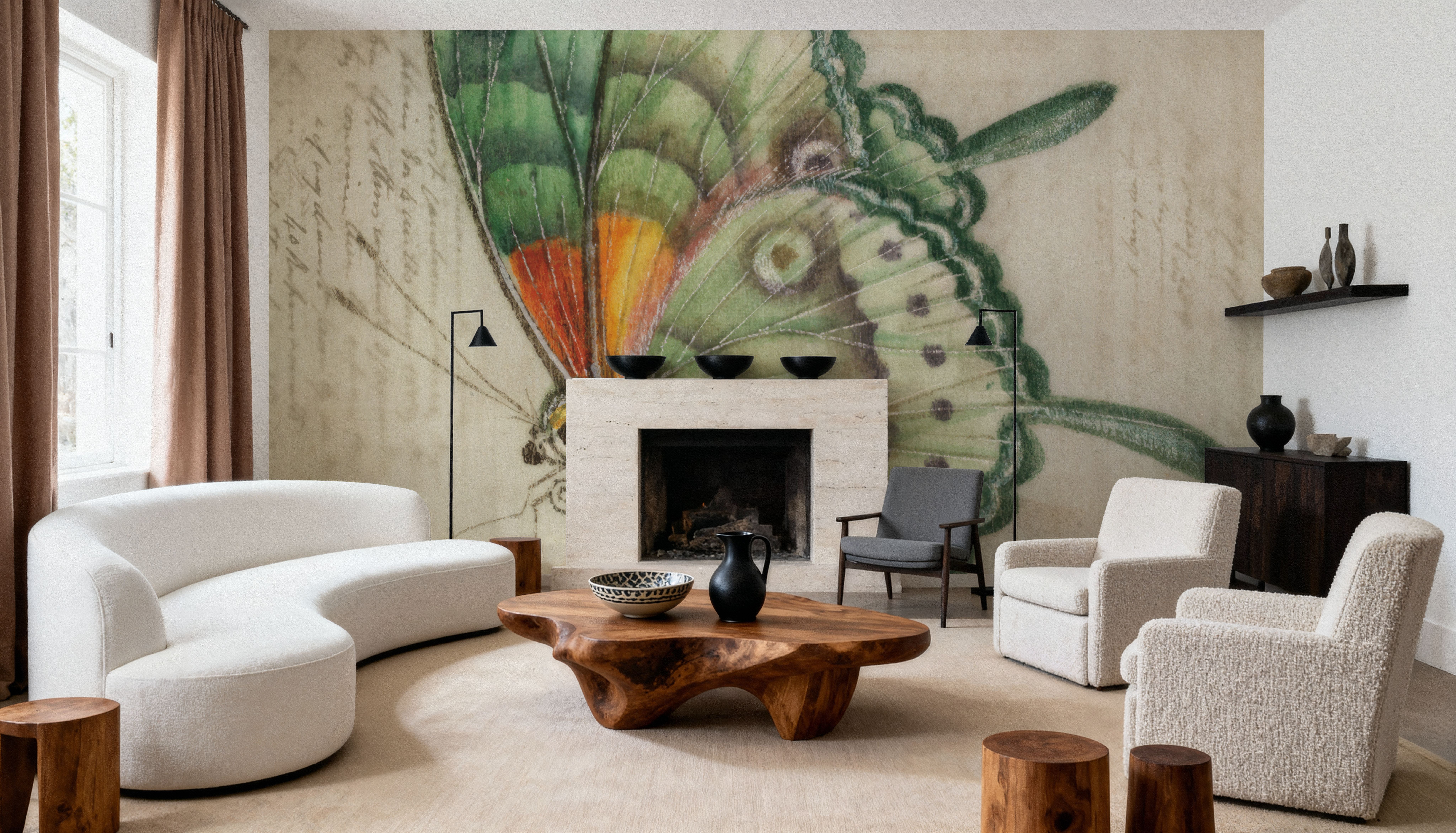 Vintage Aqua Butterfly