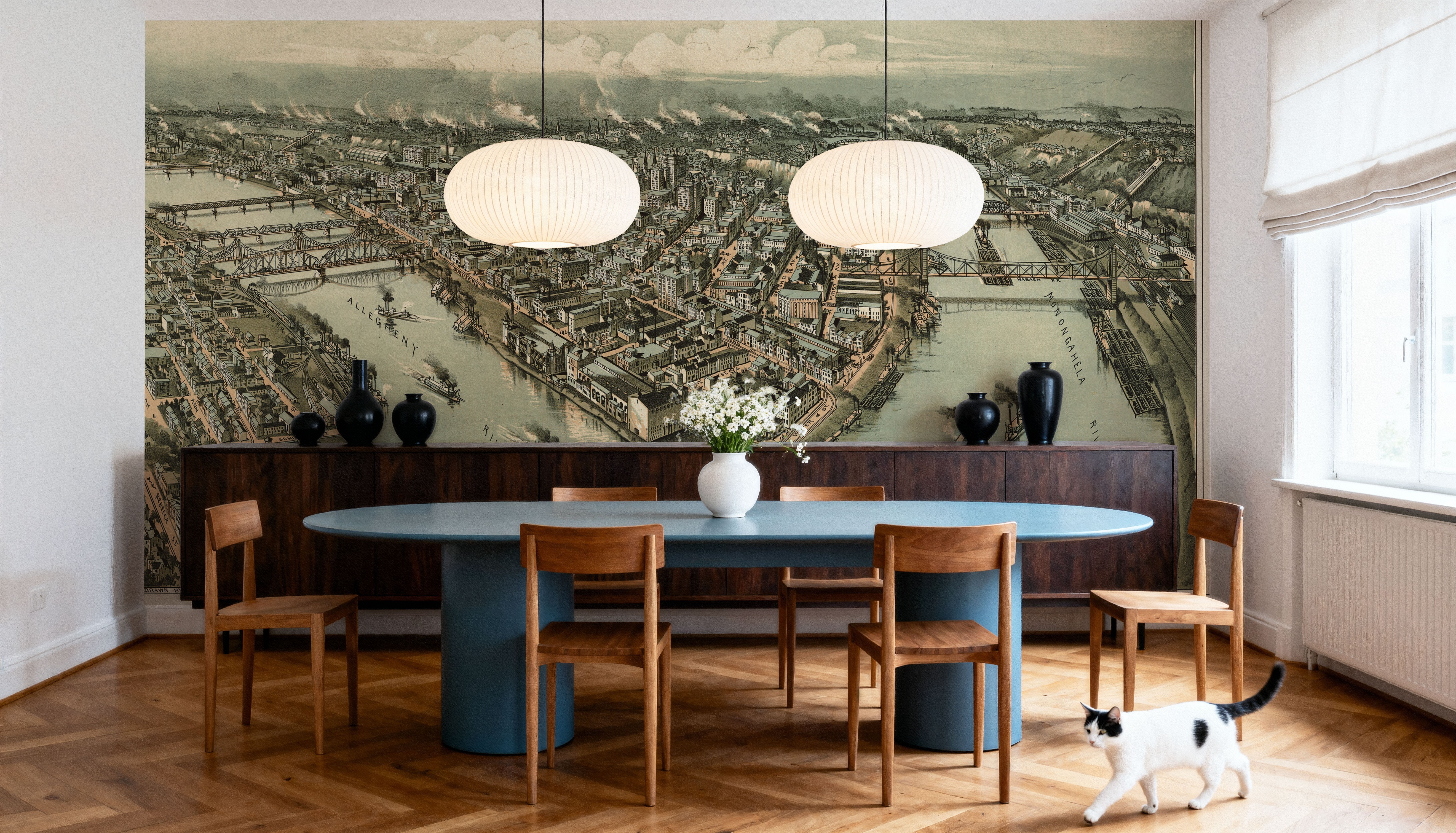 Pittsburgh 1902, Behang