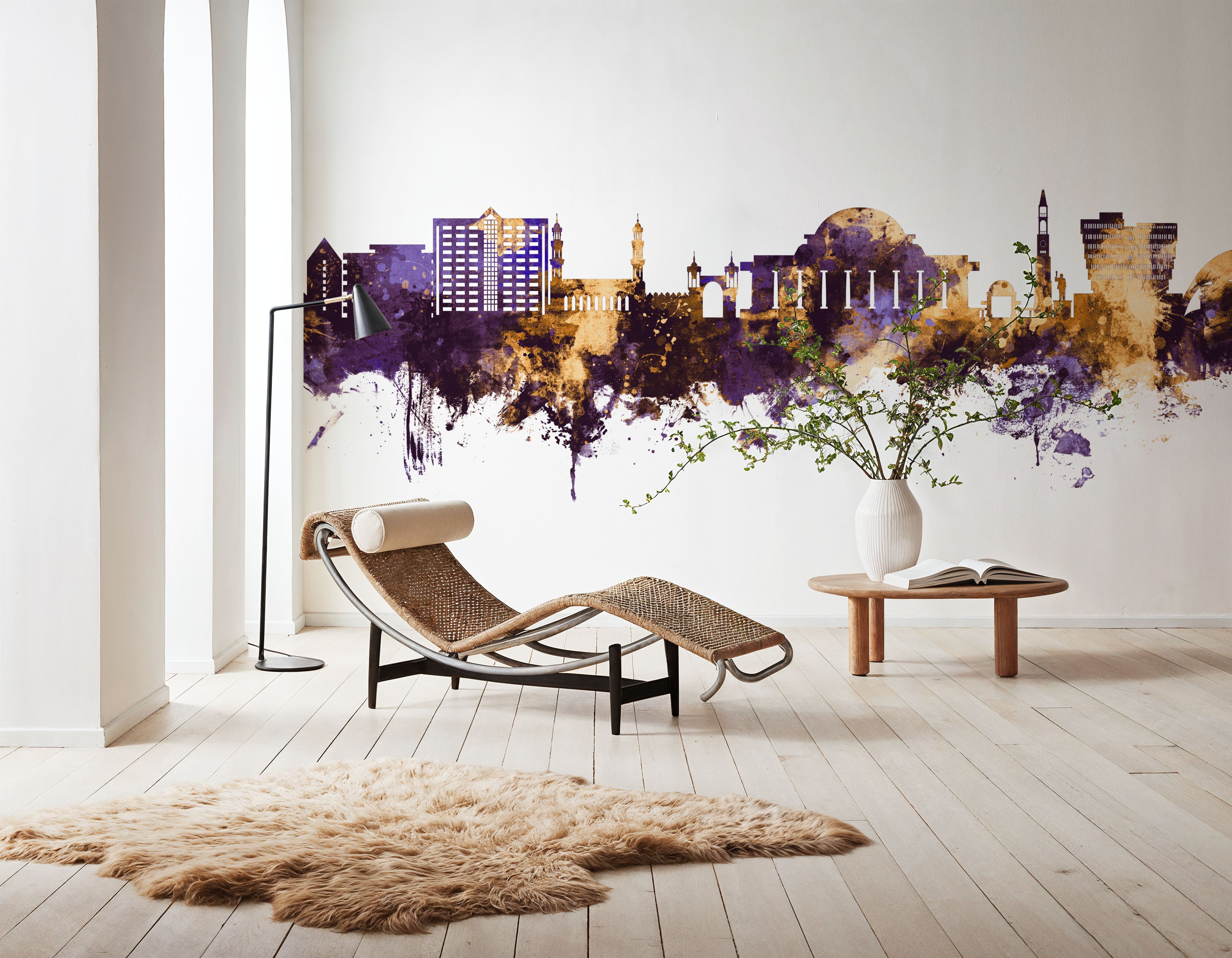 Lilongwe Malawi Skyline Purple & Gold