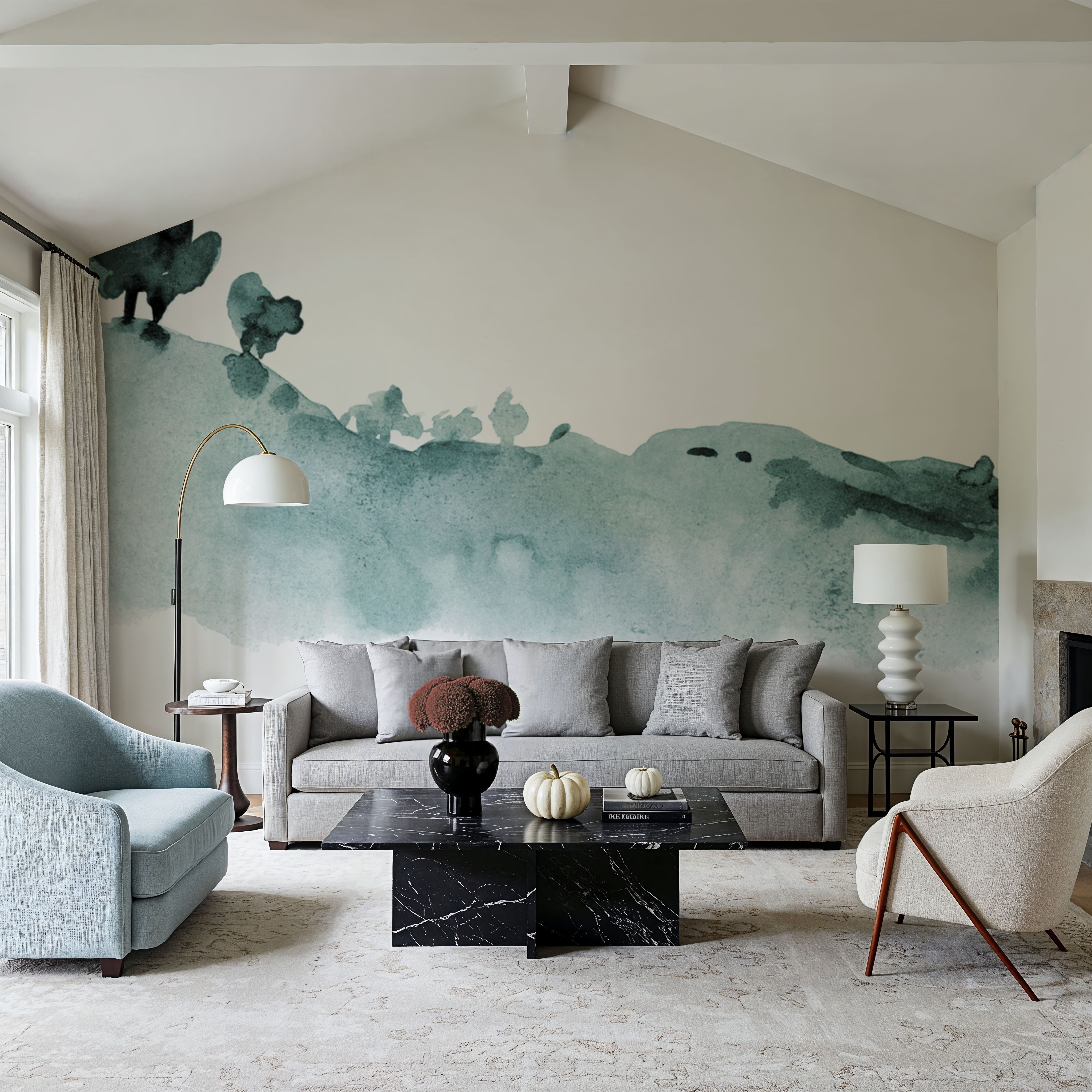 Tranquil Hillside, Seafoam