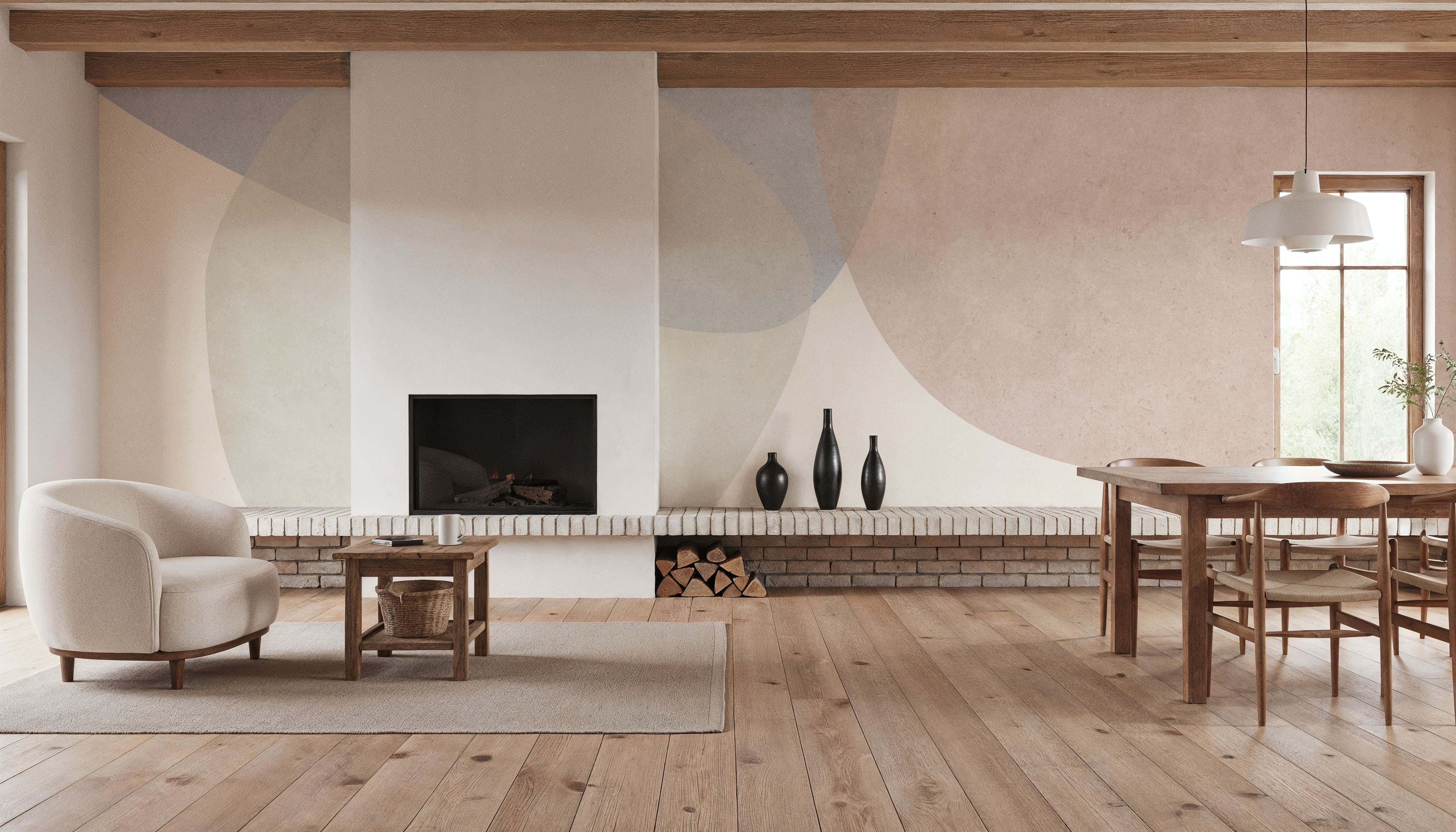 Embracing Shapes, Pastel, Wallpaper