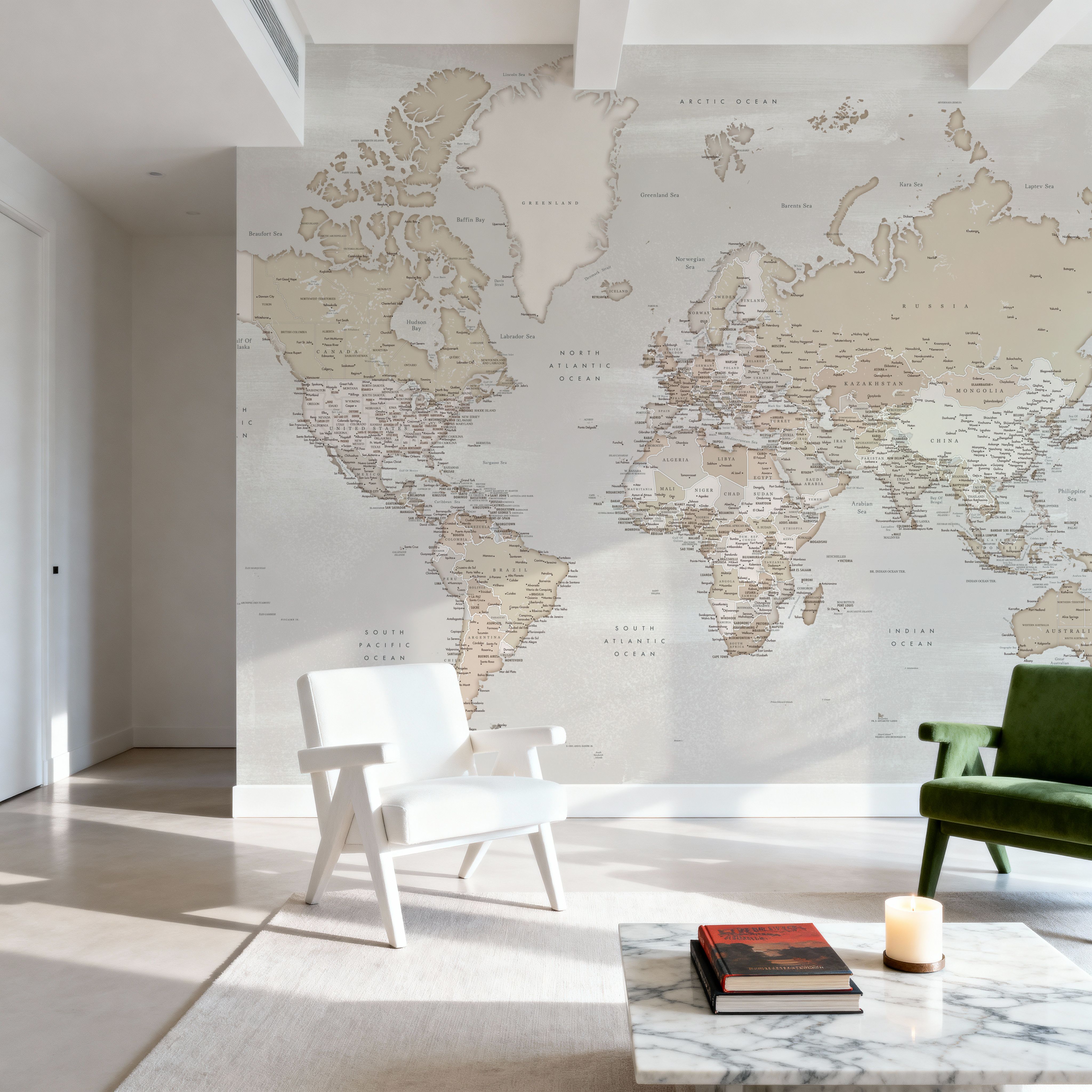 World Map Cities - Lucille