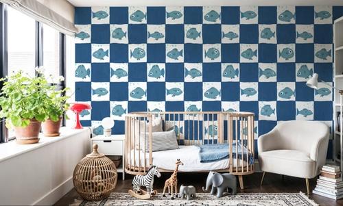 Fish Checkers, Blue