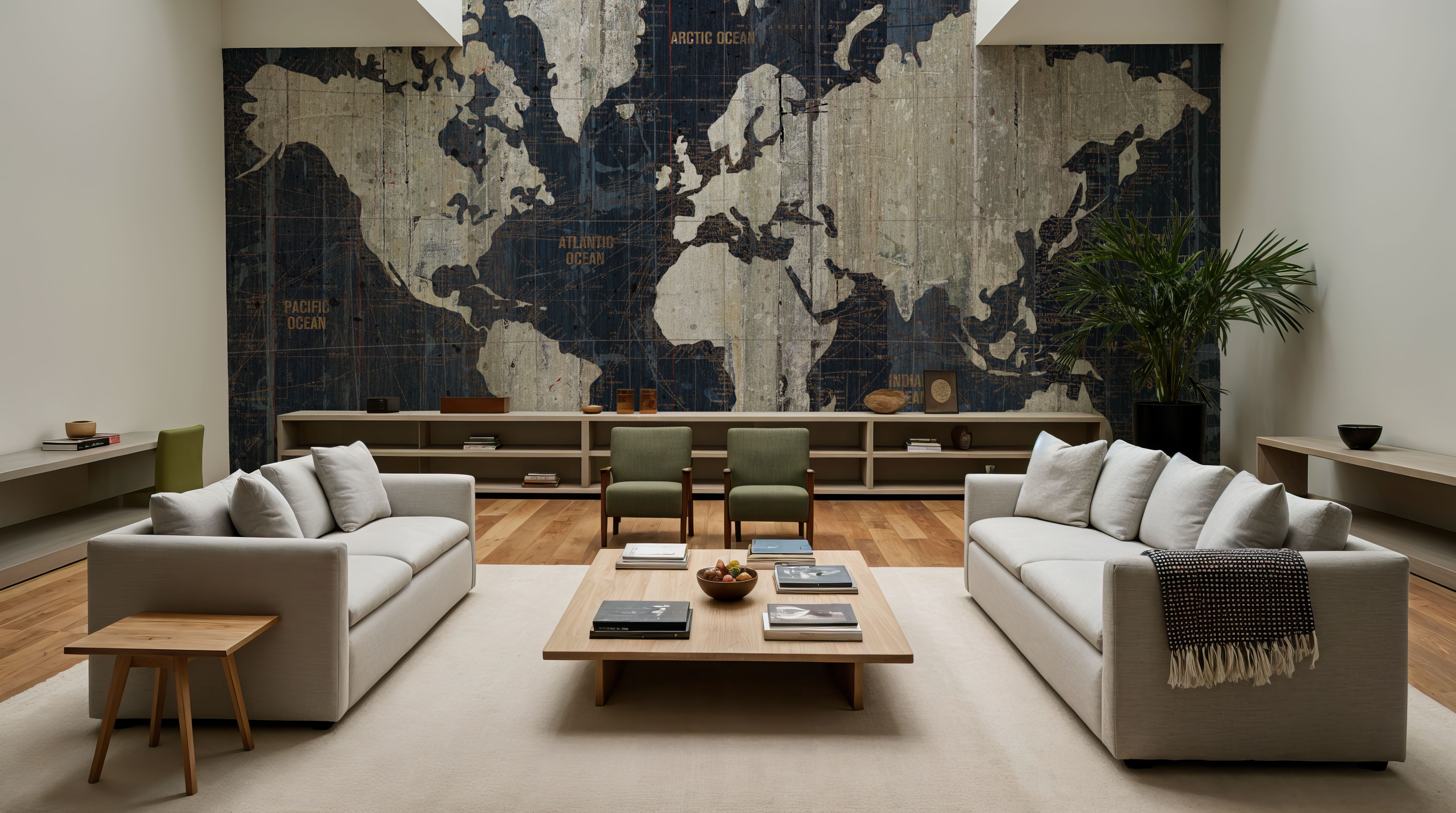 Old World Map Blue v2