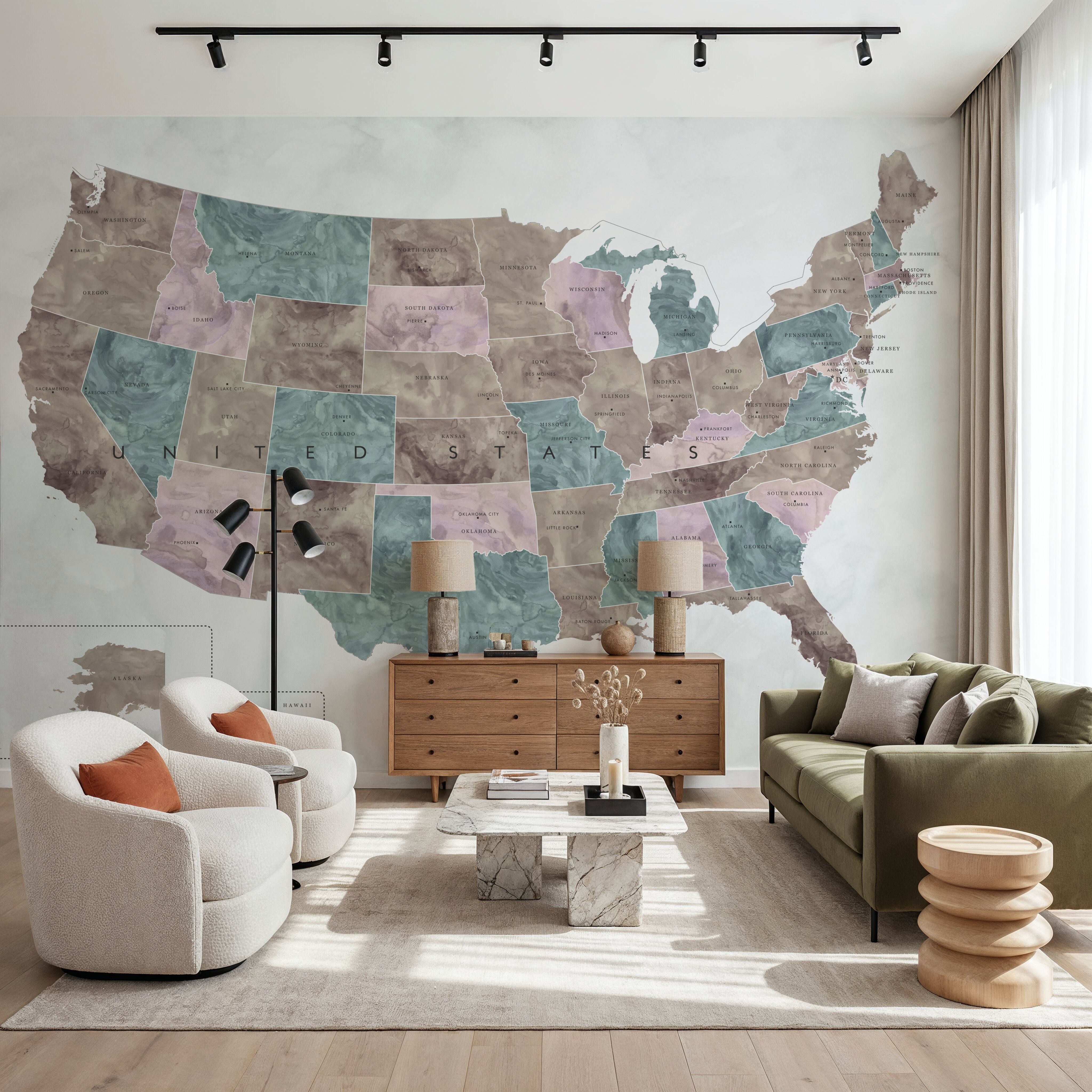 US State Map - Leire Wash