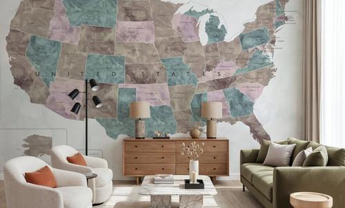 US State Map - Leire Wash