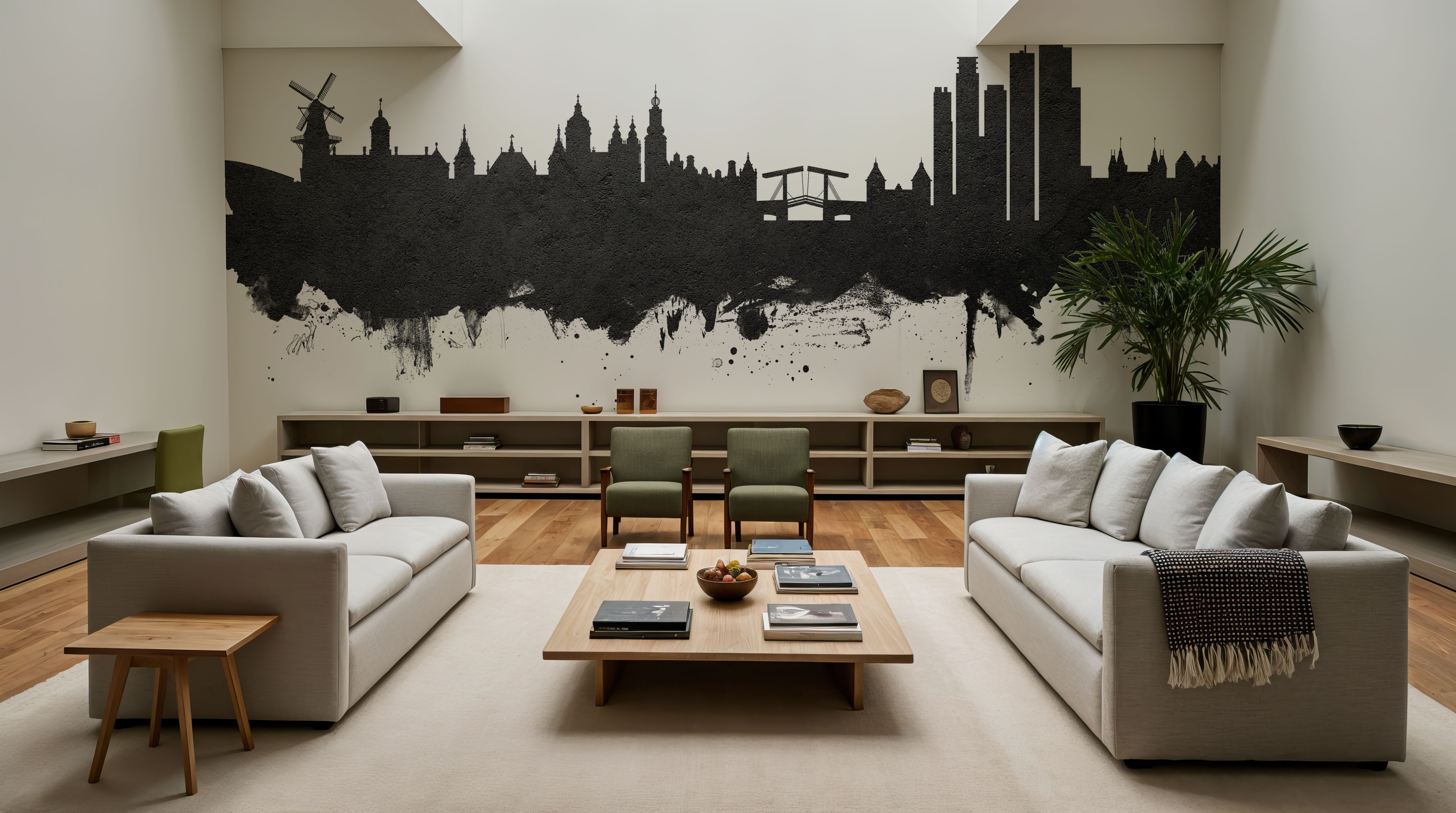 Amsterdam Skyline Black & White