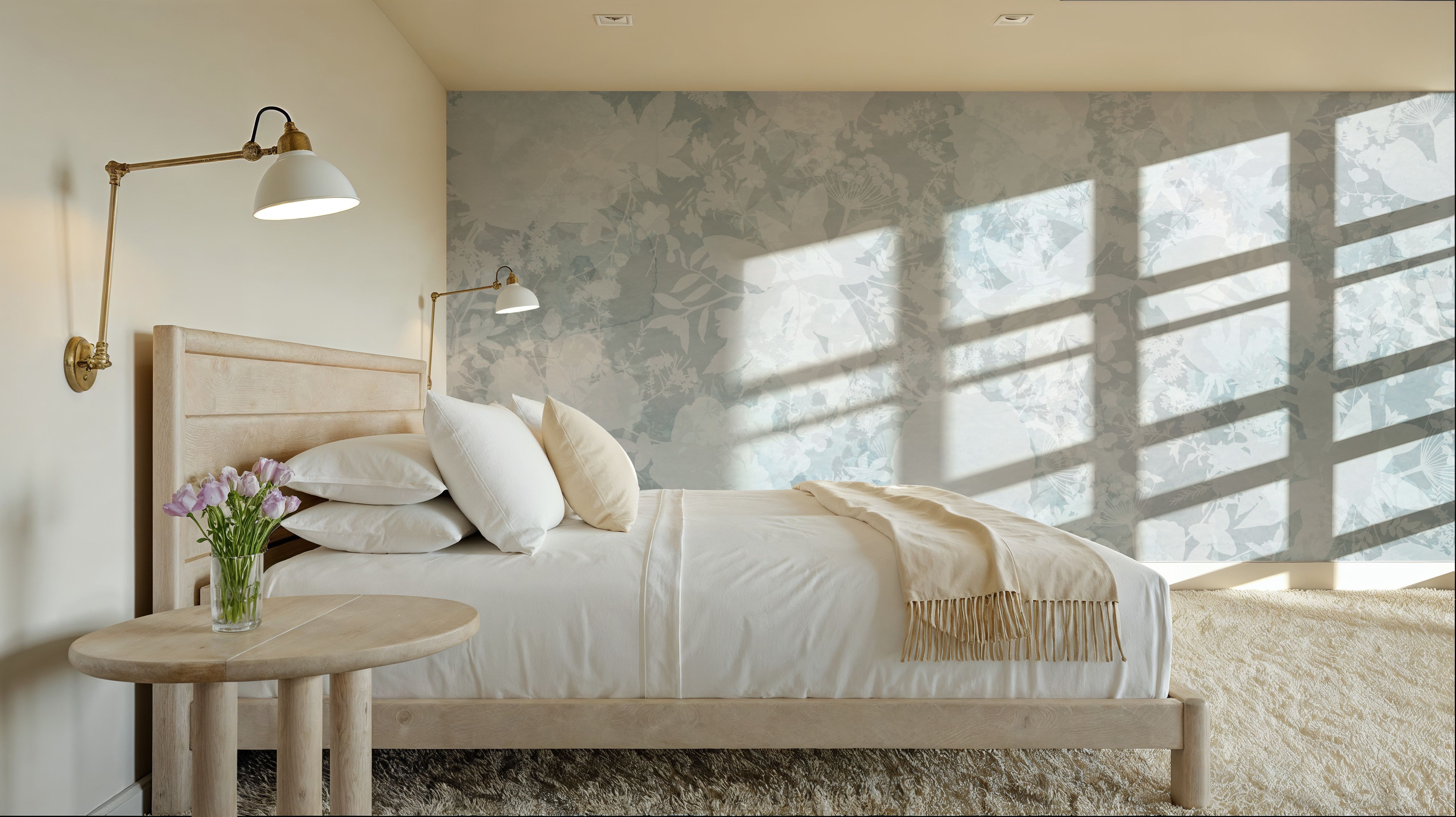 Flower Silhouette Blue