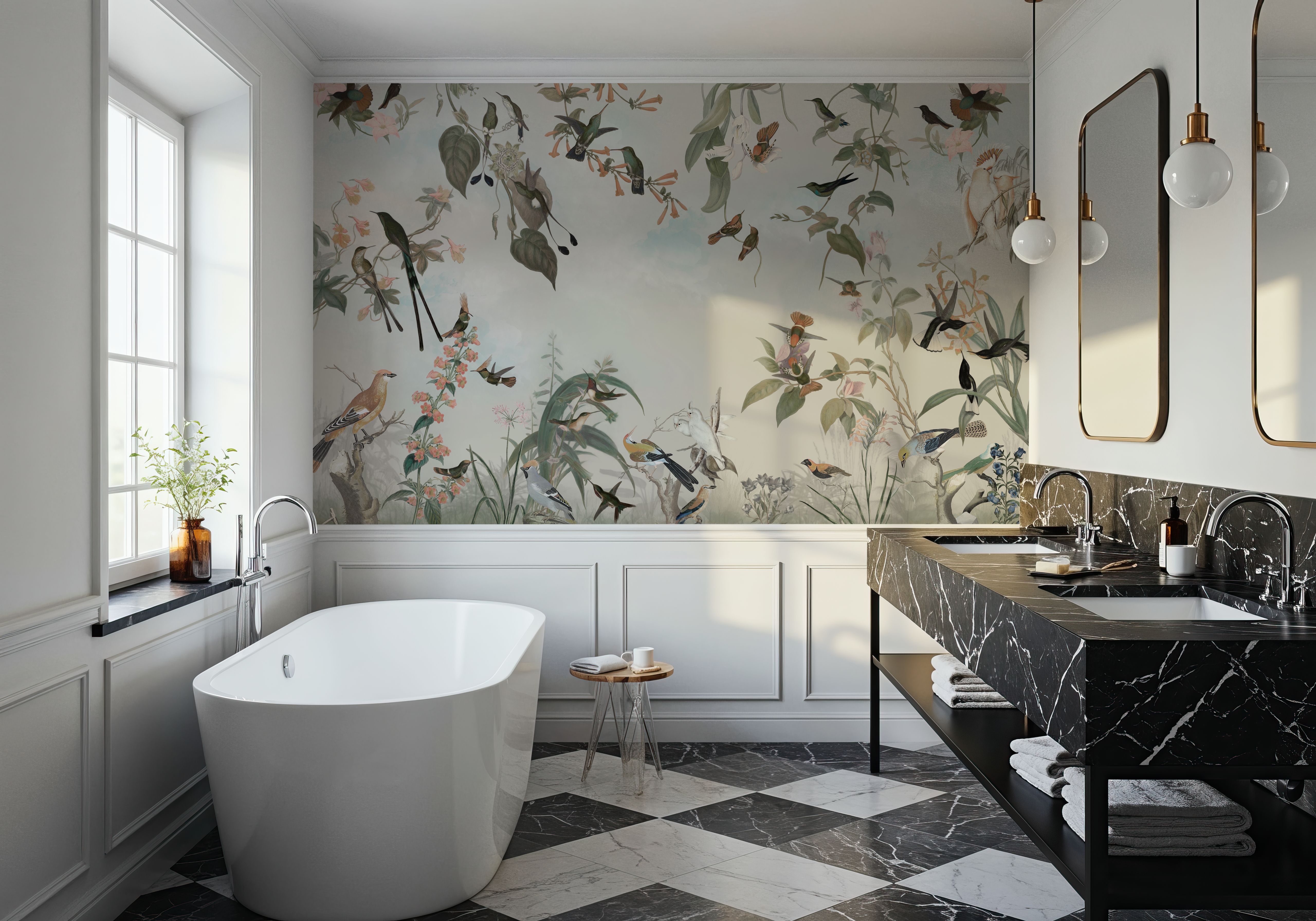 Birds Nectar, Papier peint