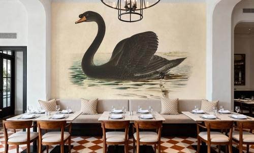 Antique Black Swan