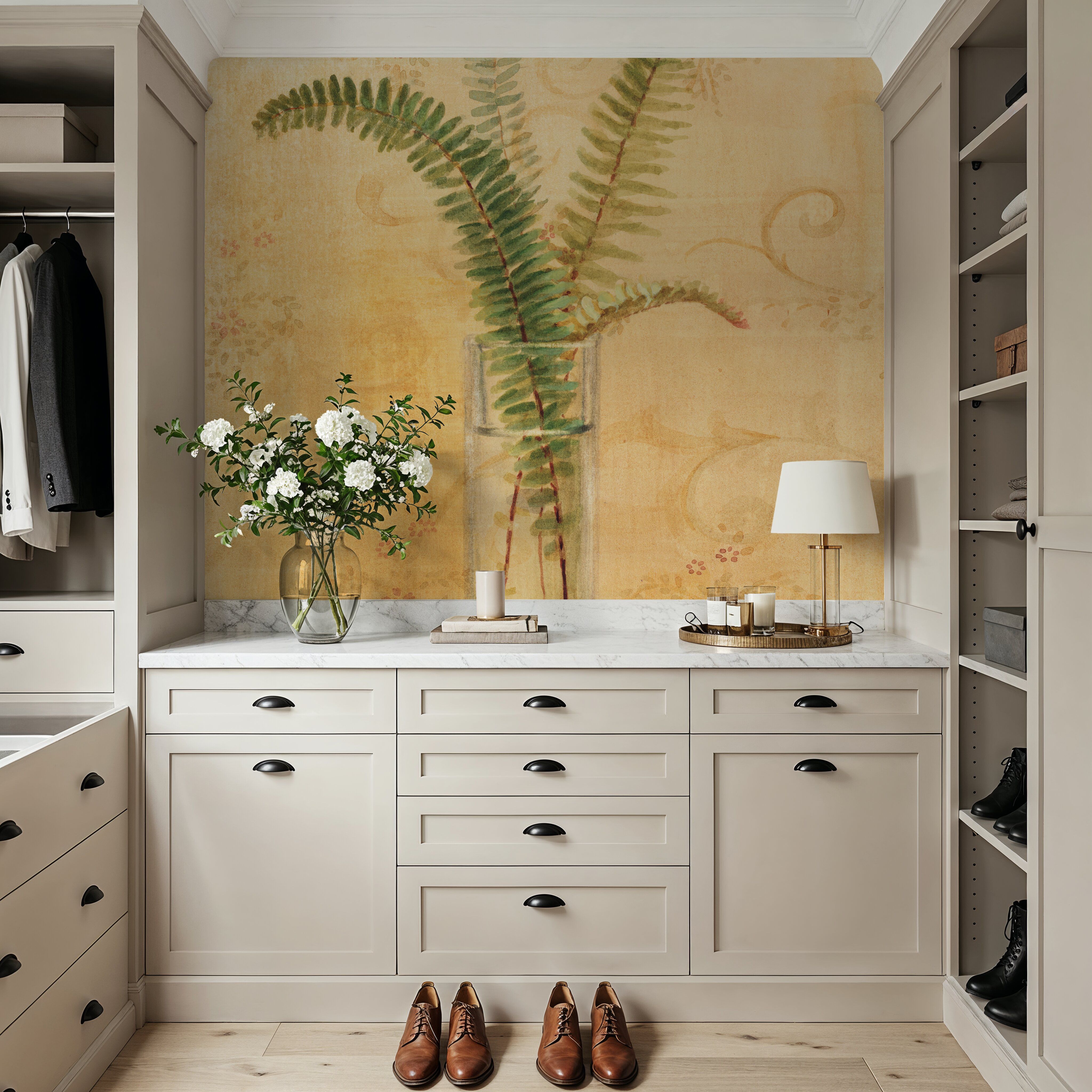 Ferns in Glass Vase II