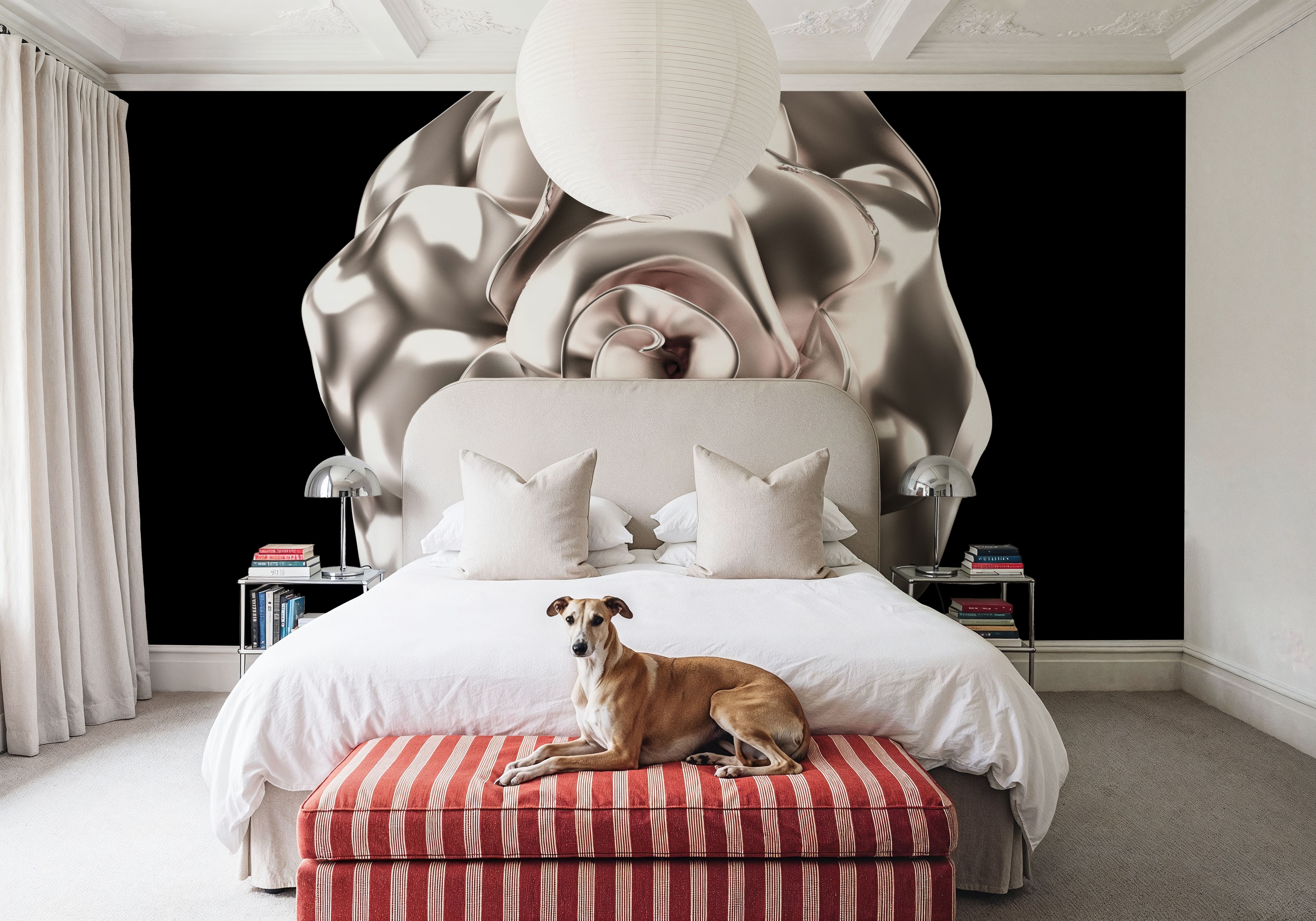 Metallic Rose in 3d Effect