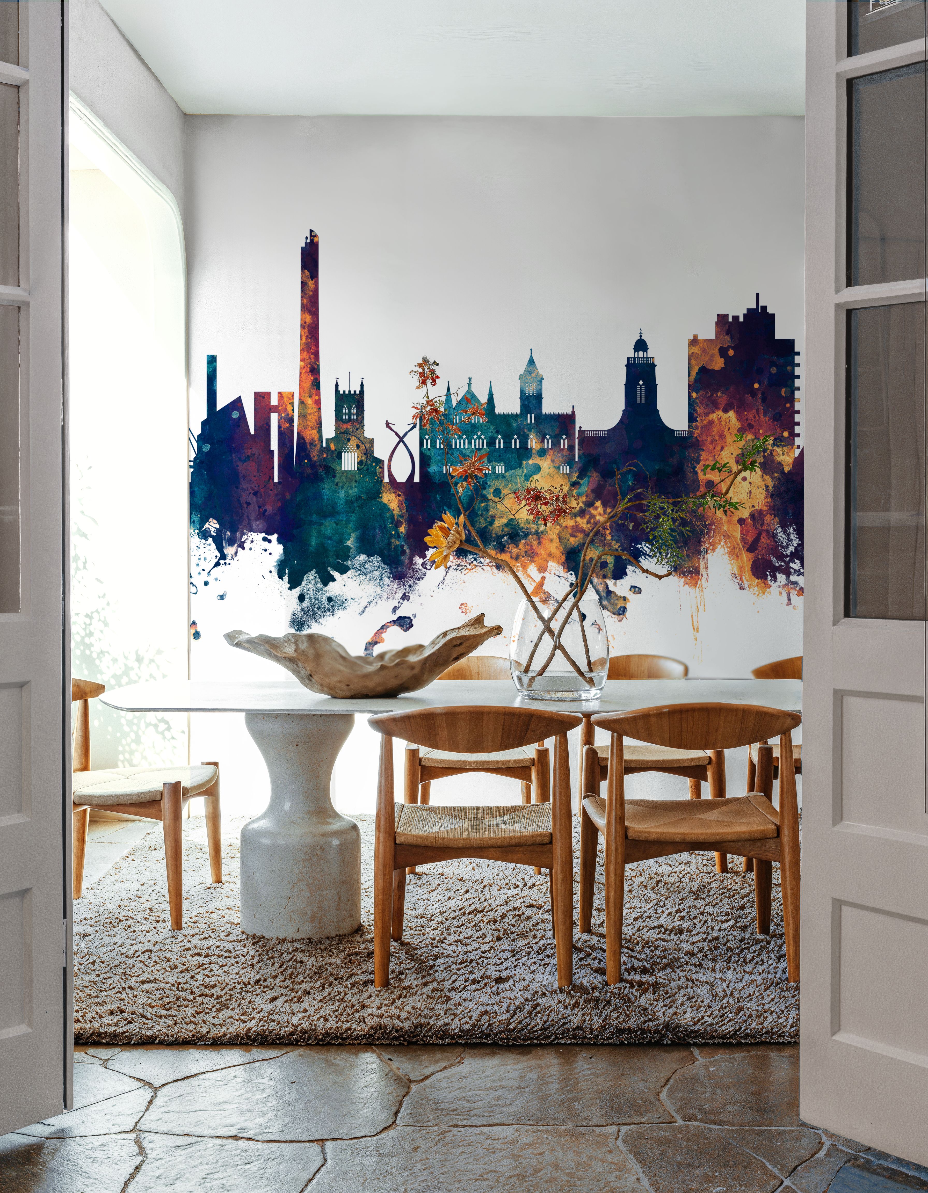 Northampton England Skyline Blue & Bronze