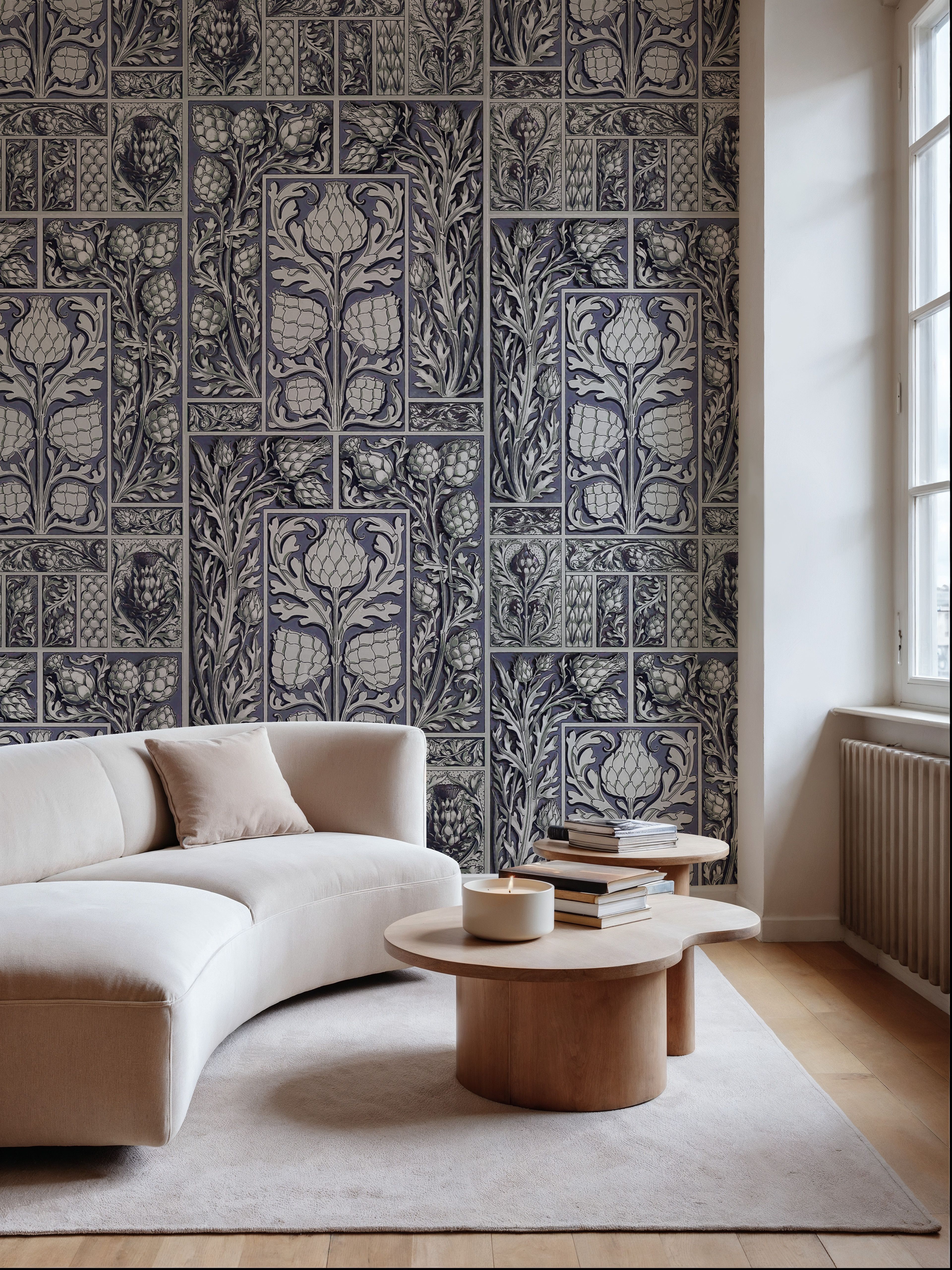 Small Thistle Walls Blue