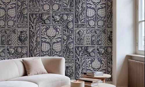 Small Thistle Walls Blue