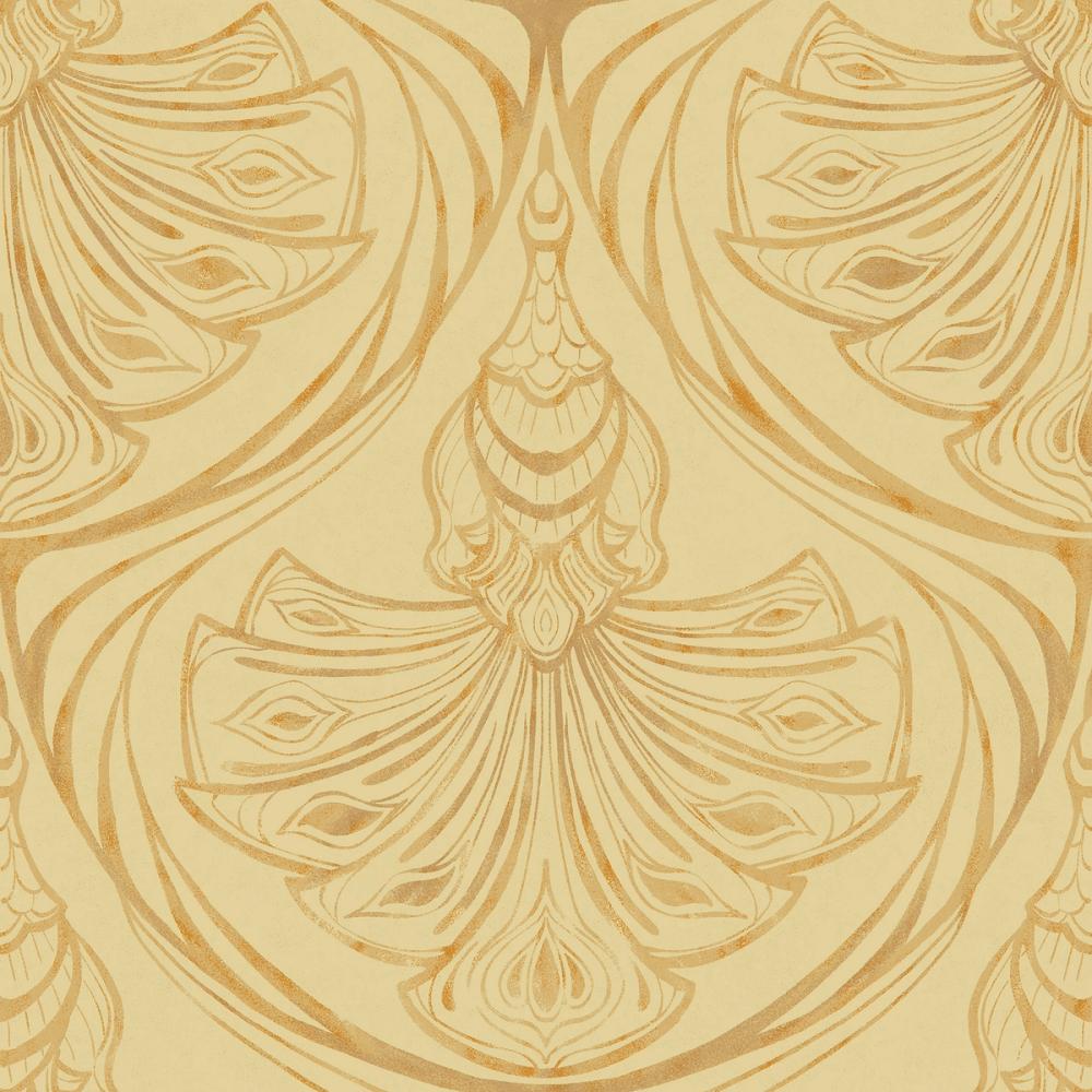 Art Deco Peacock Scallops, Butter