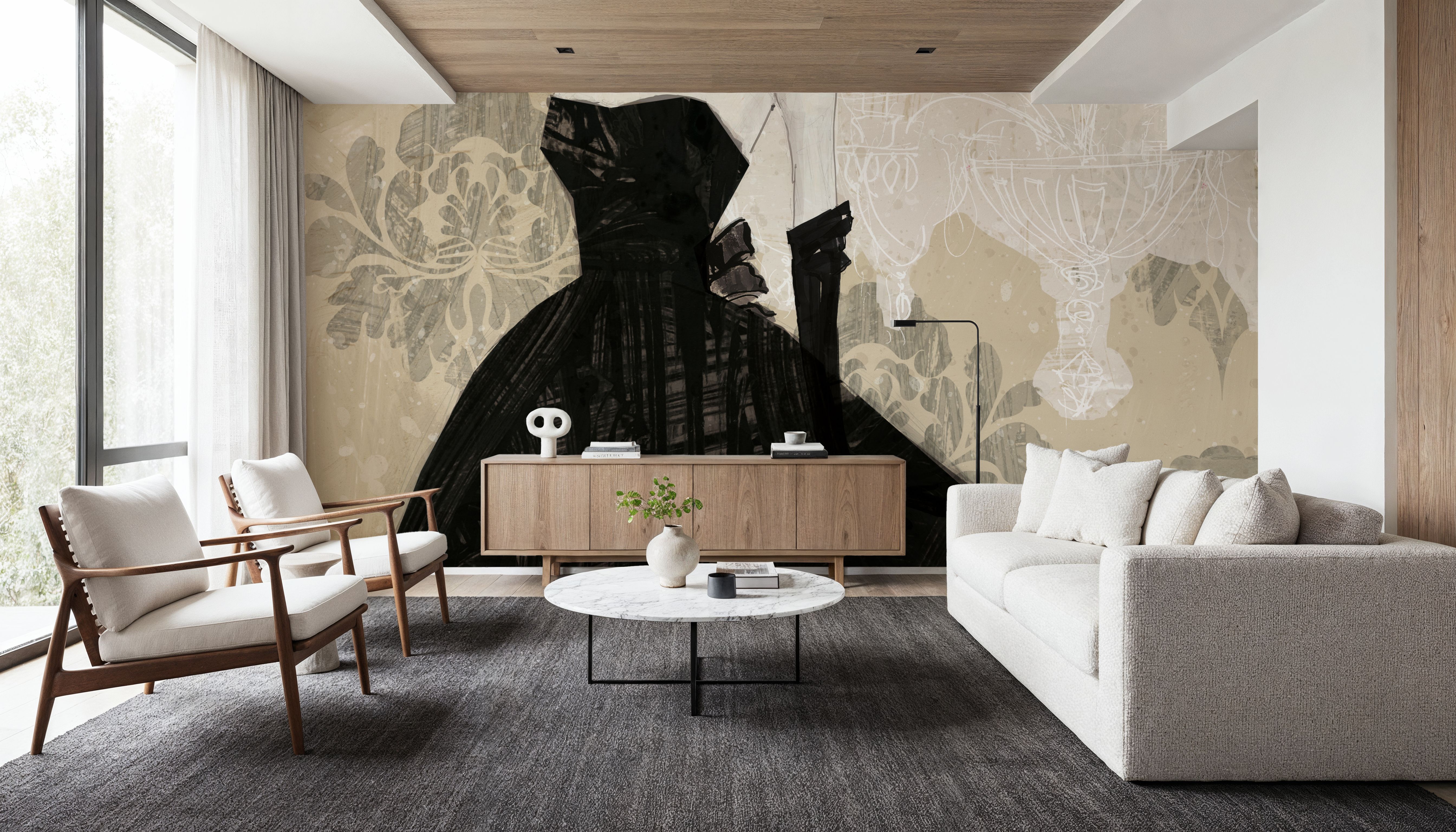 Couture Lady I Cream, Wallpaper