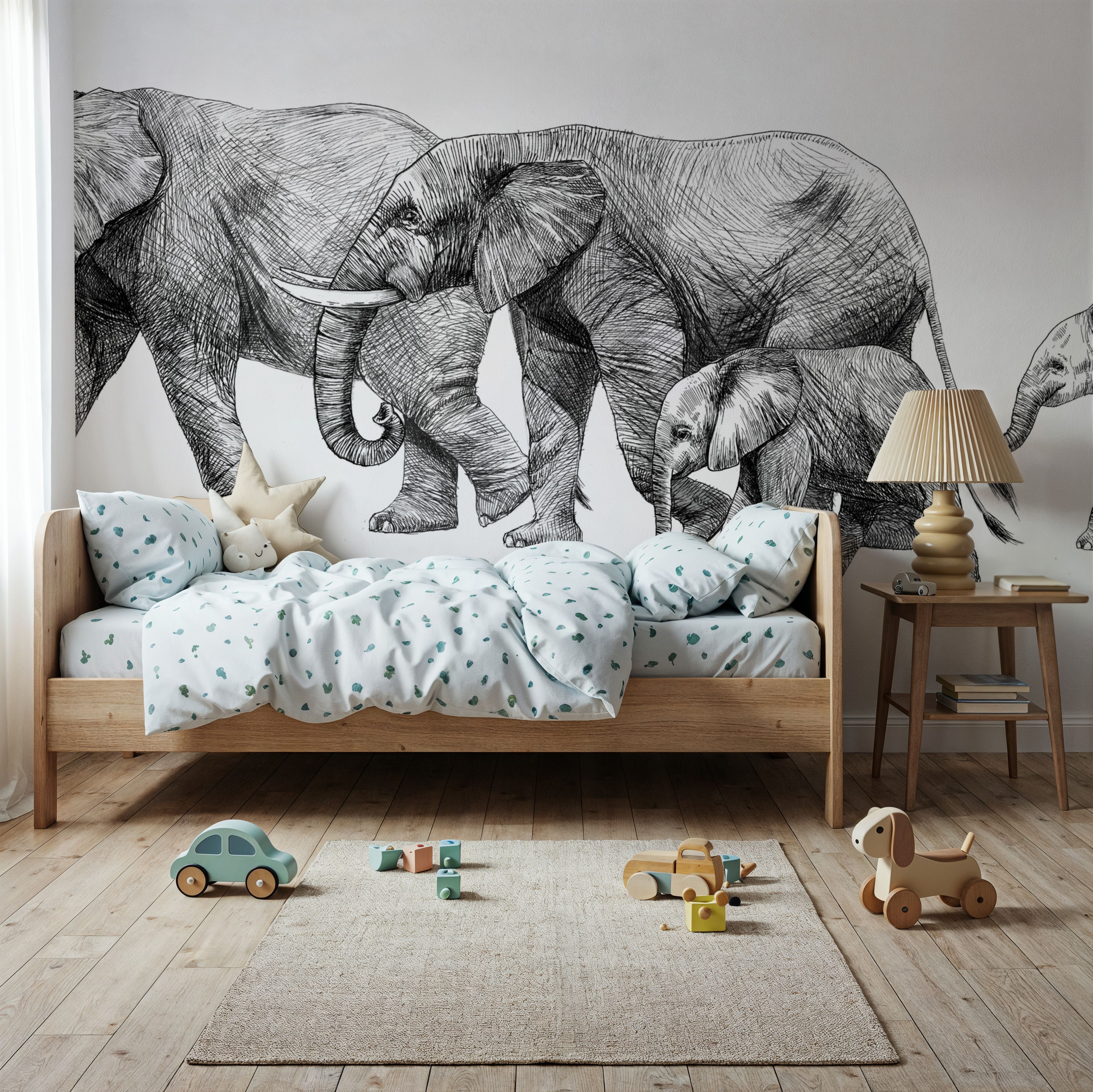 Safari Elephants Illustration