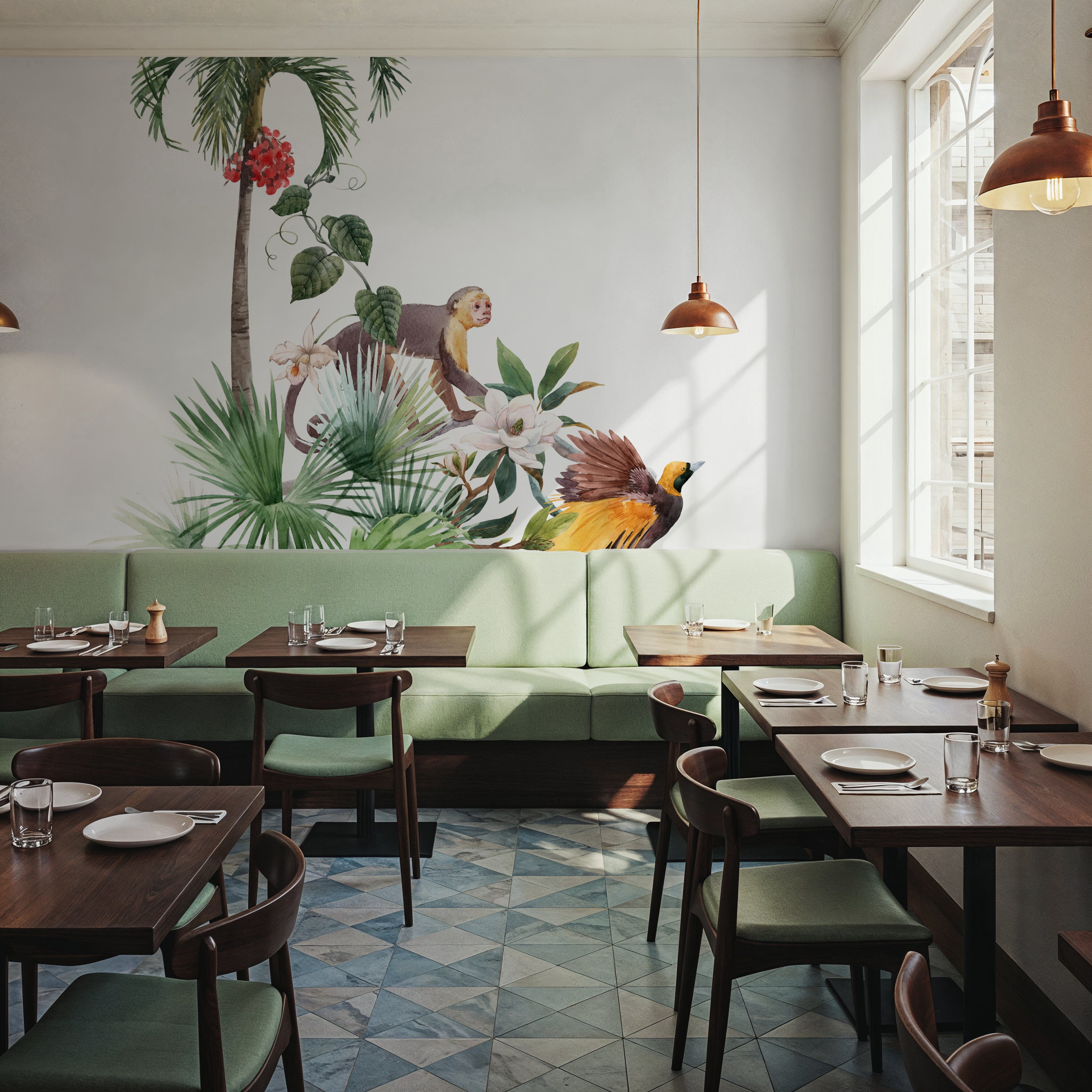 Paradise Bird And Monkey