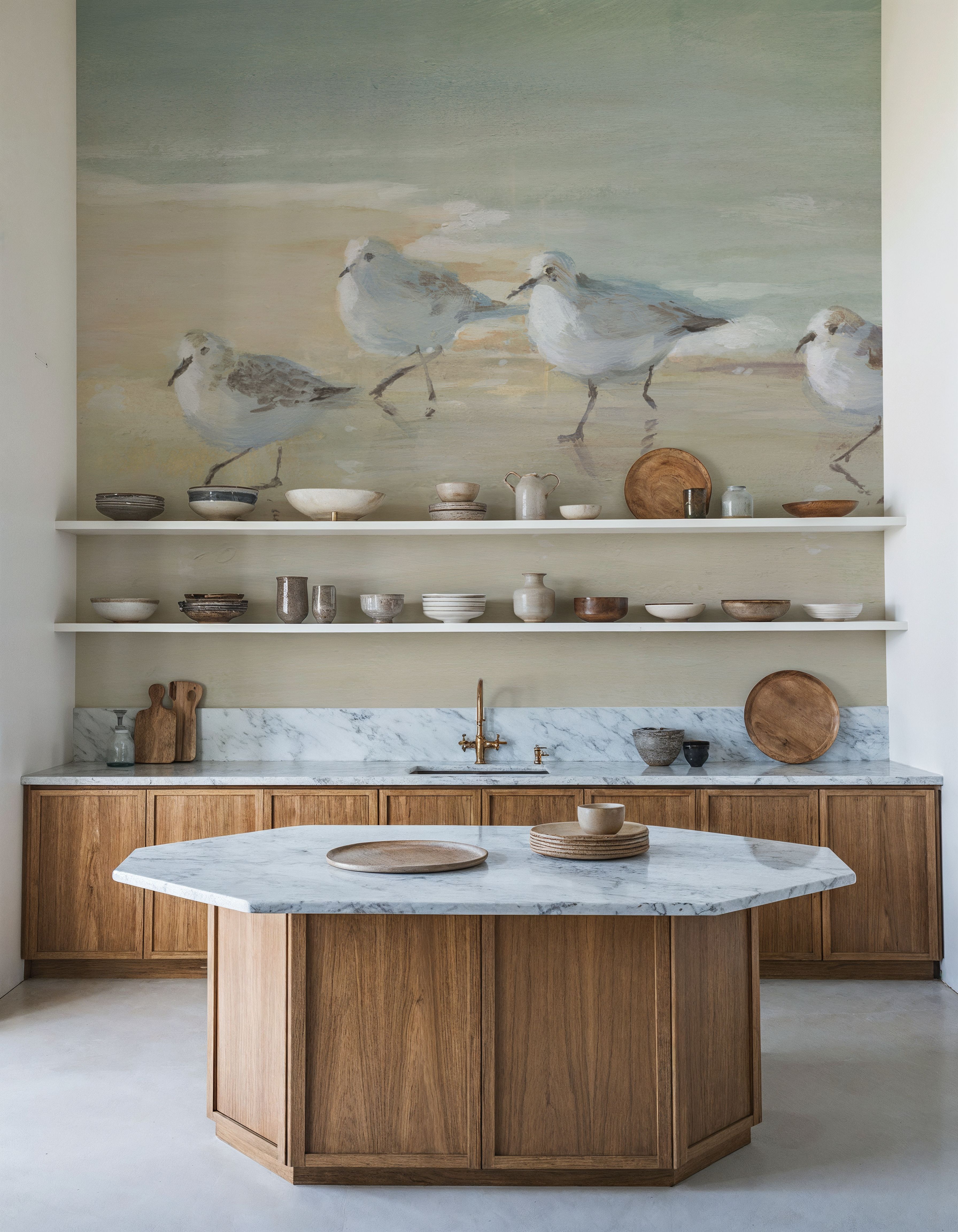 Tranquil Shorebirds on the Sand
