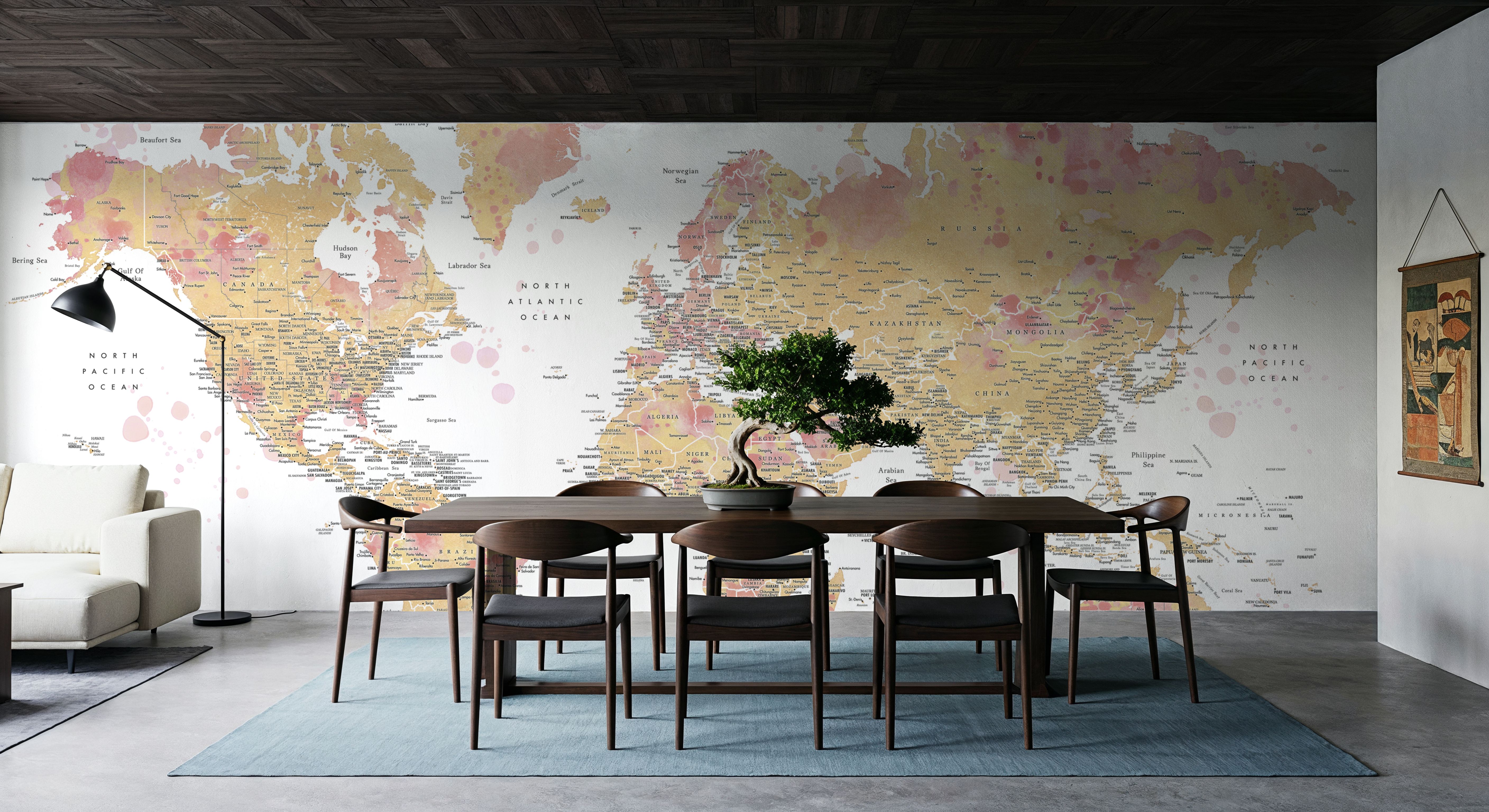 World Map Cities - Amanda