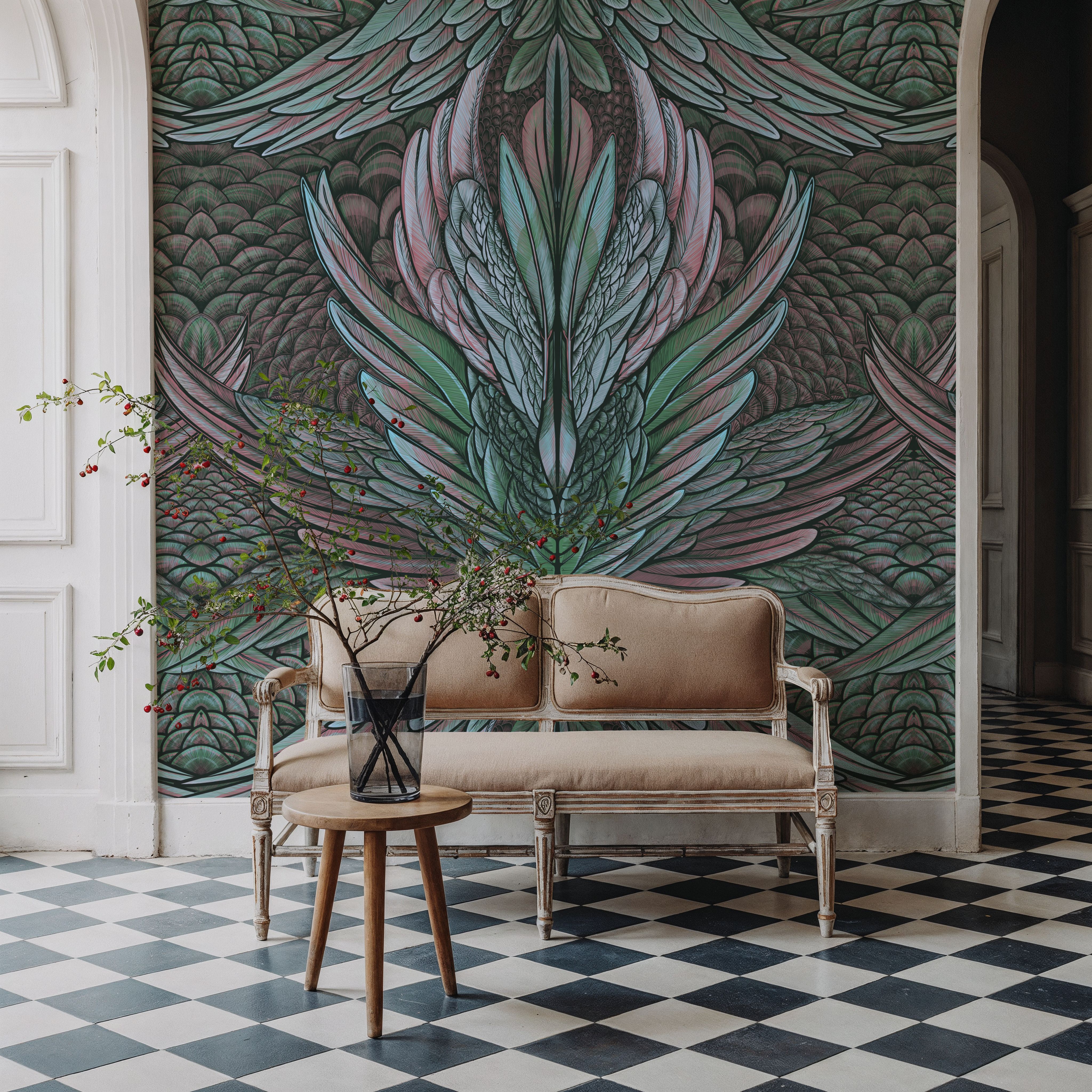 Irridescent Pink&Green