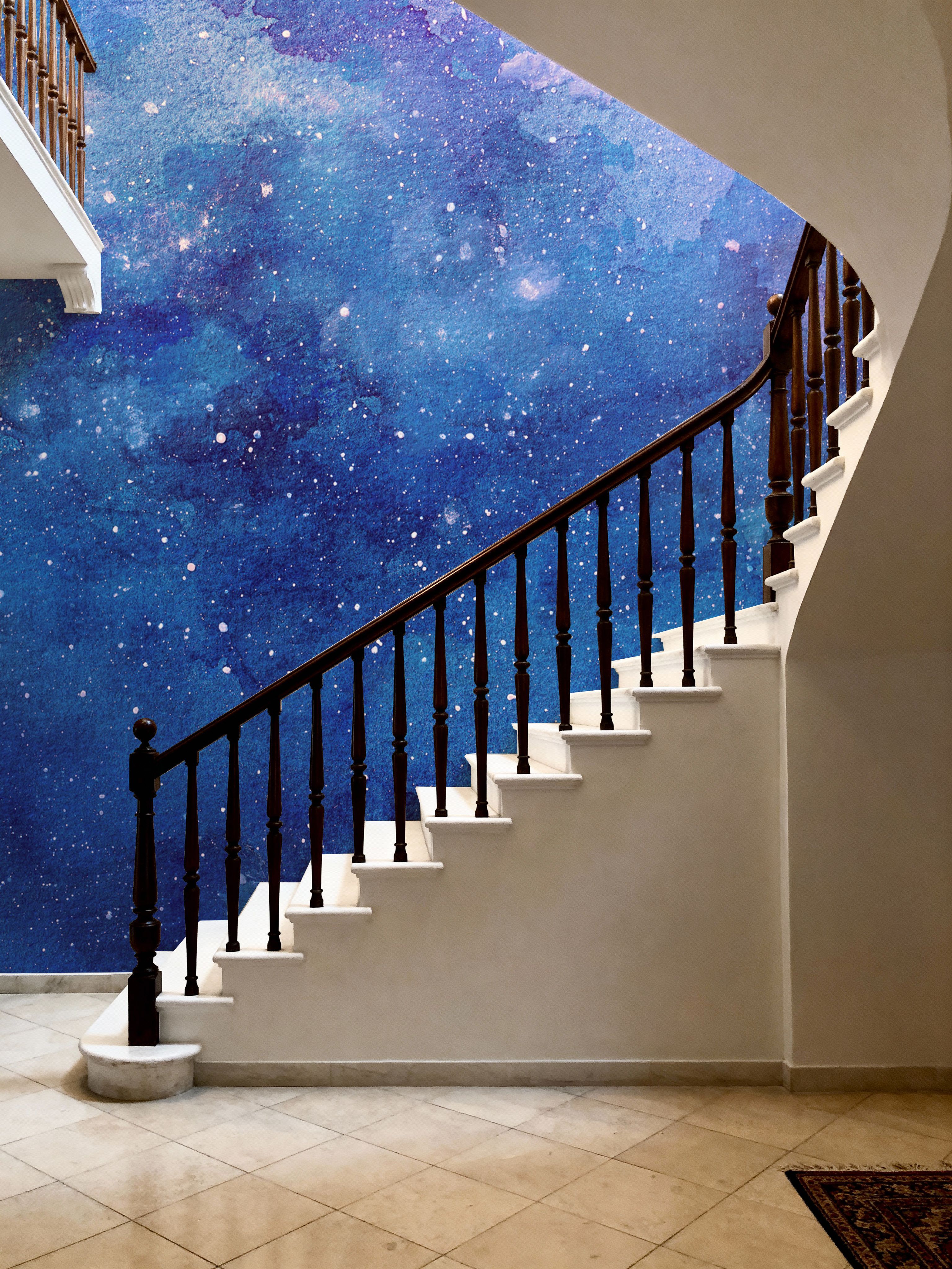 Blue Cosmic, Watercolor