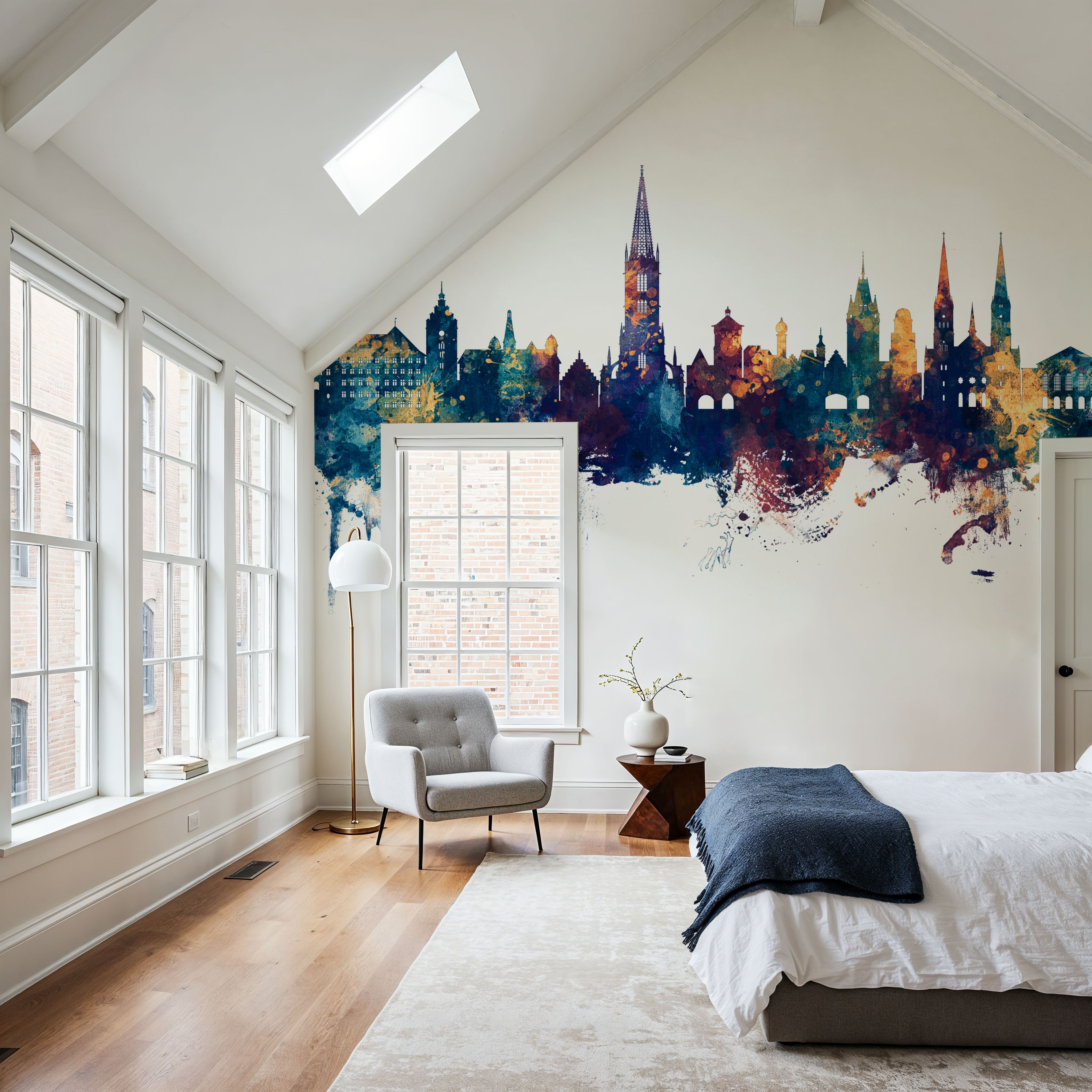 Freiburg Germnay Skyline Blue & Bronze