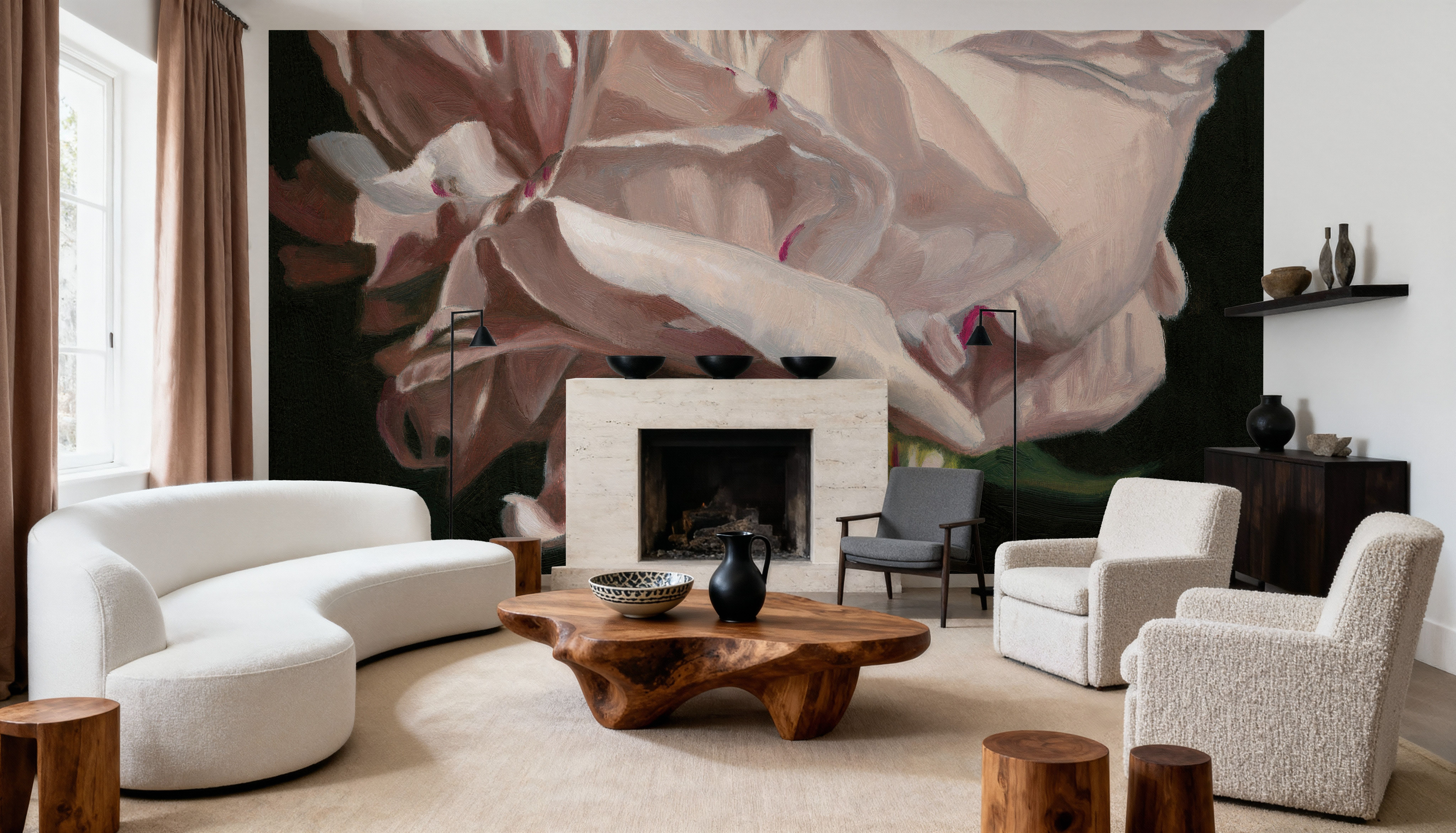 Peony Study, Papel de parede