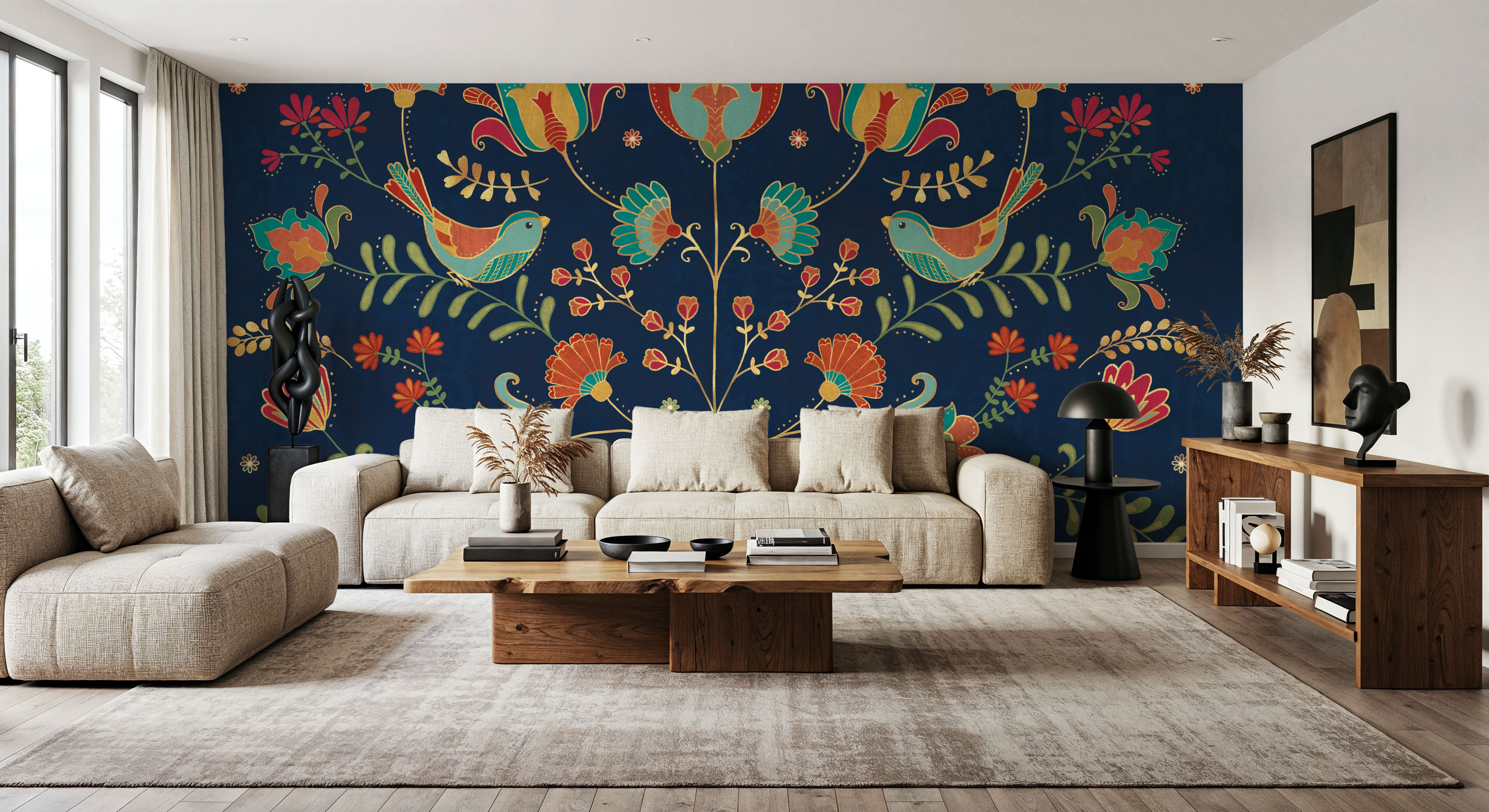 Folk Floral I Dark