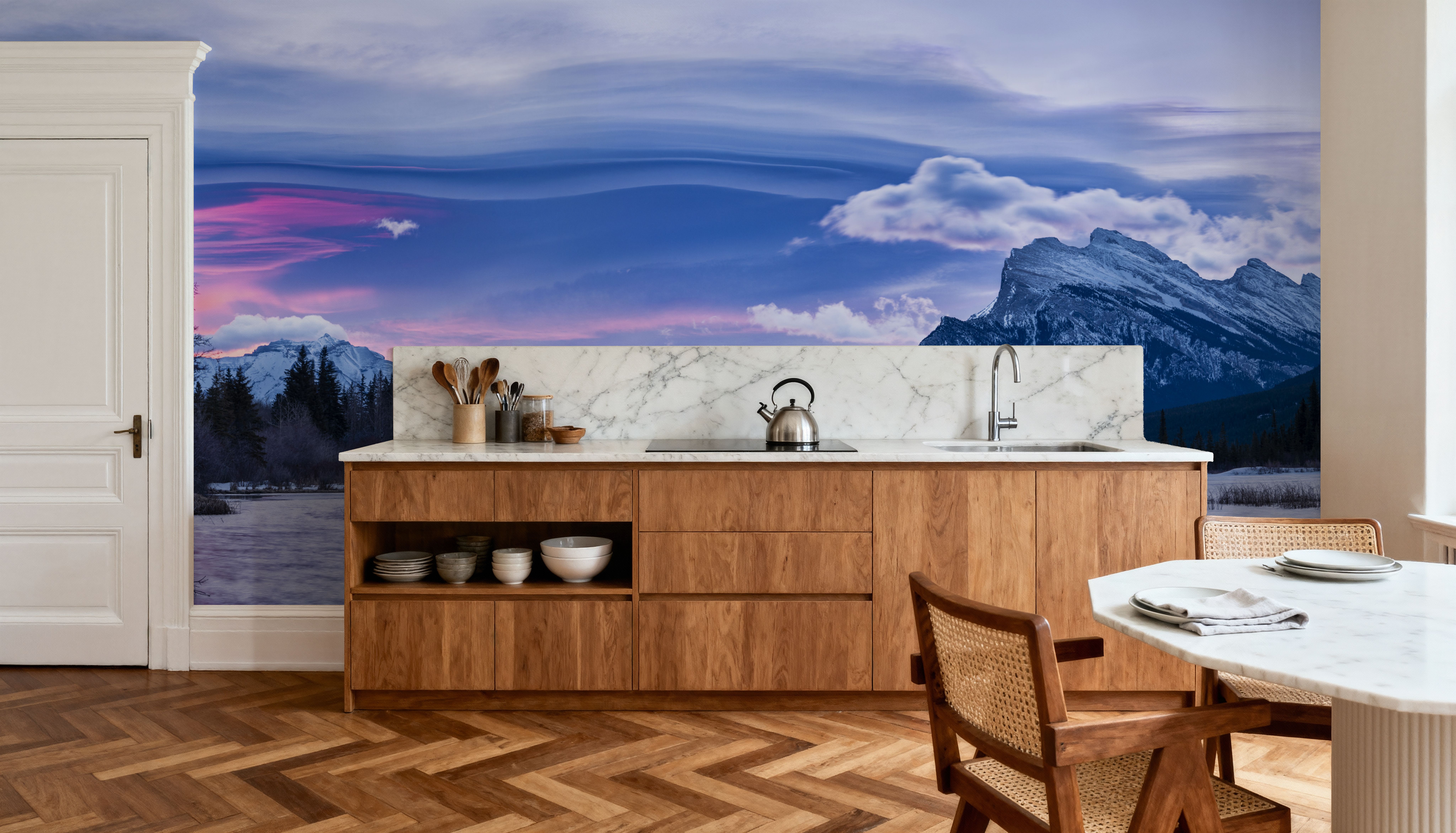 Mount Rundle Pink Sky