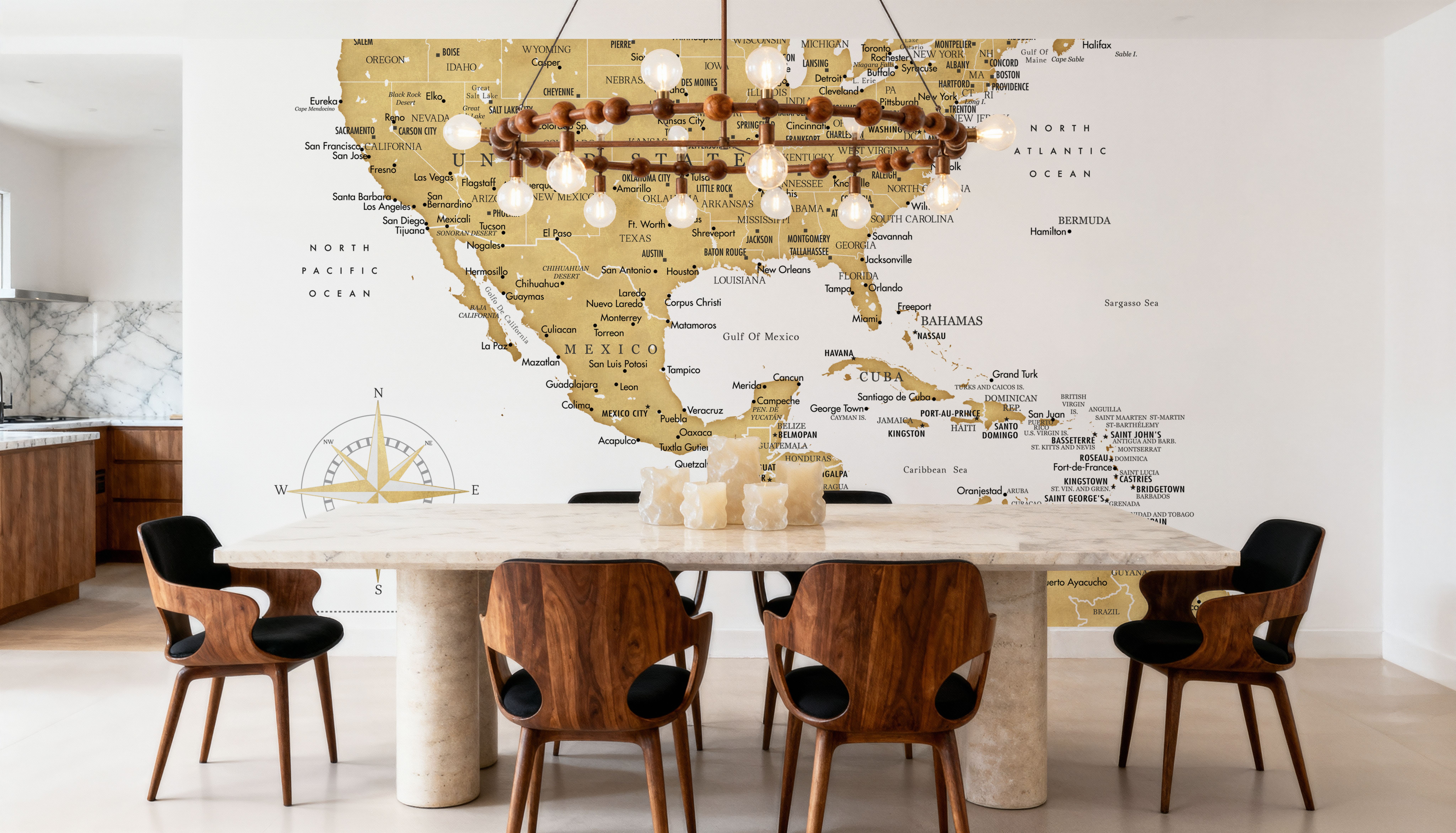 US Mexico Caribbean Map - Rosie, Wallpaper