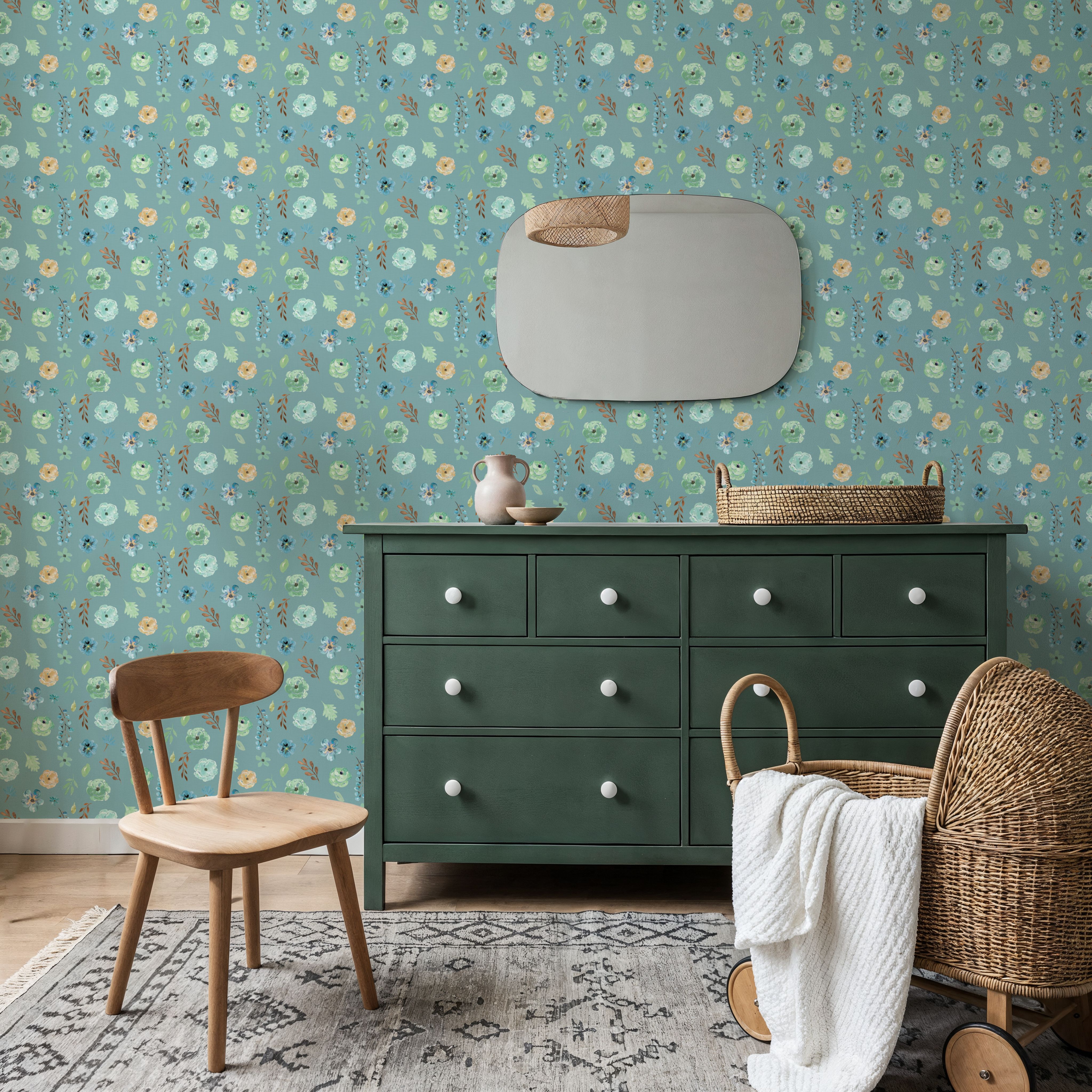 Flutterby Flowers Blue