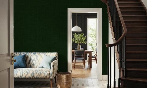 Mottled Linen Effect, Forest Green