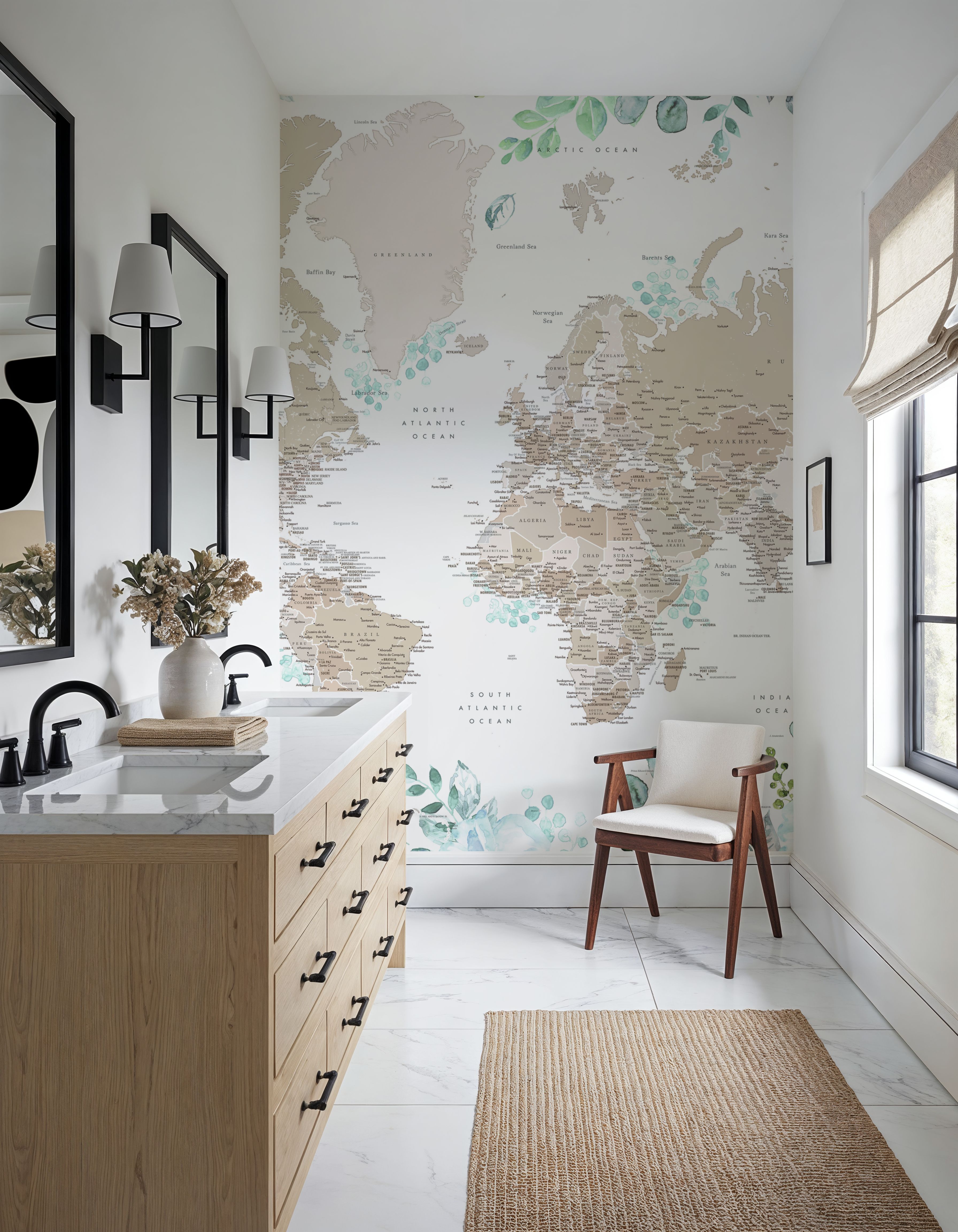 World Map Cities - Leanne
