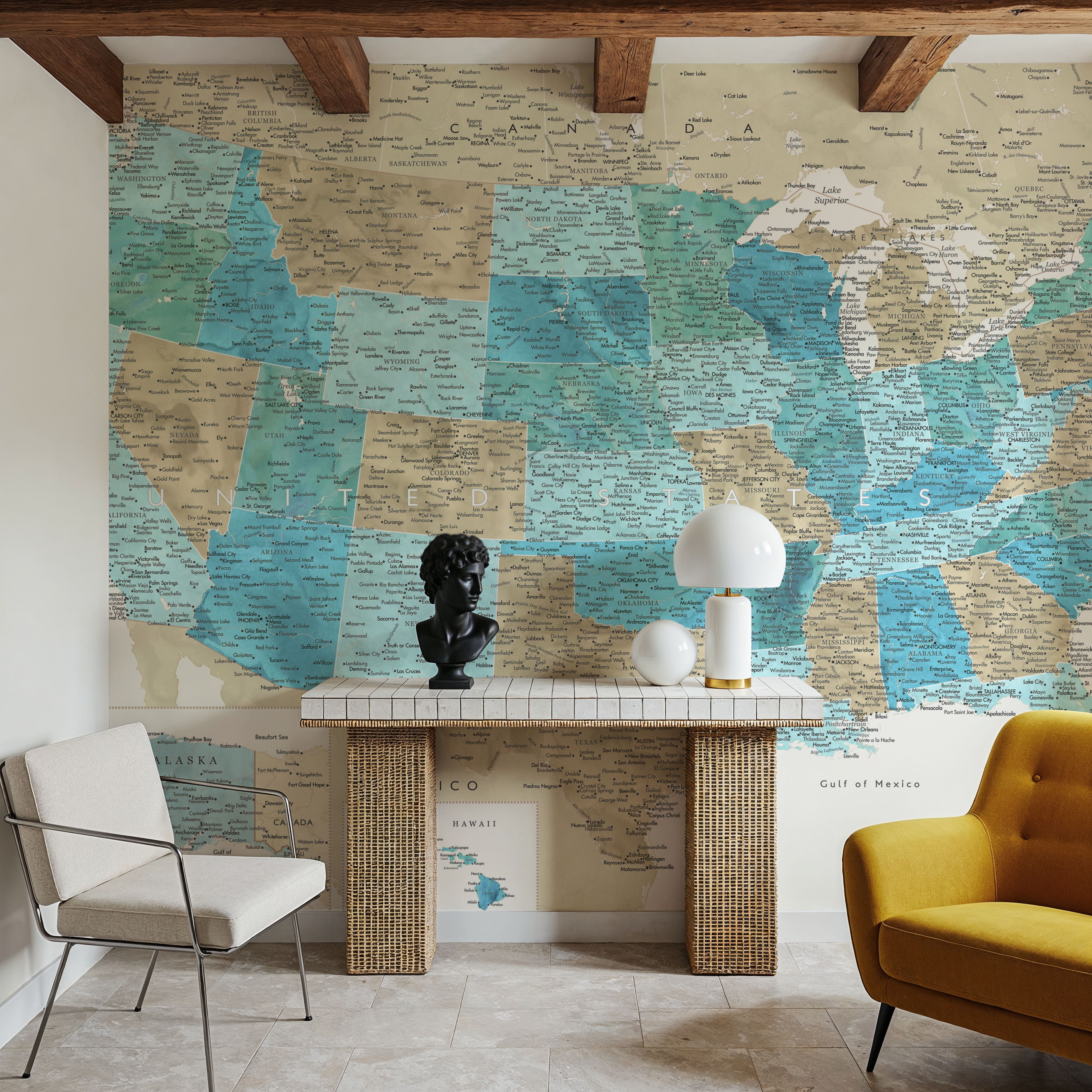 US Map Detailed - Uxia