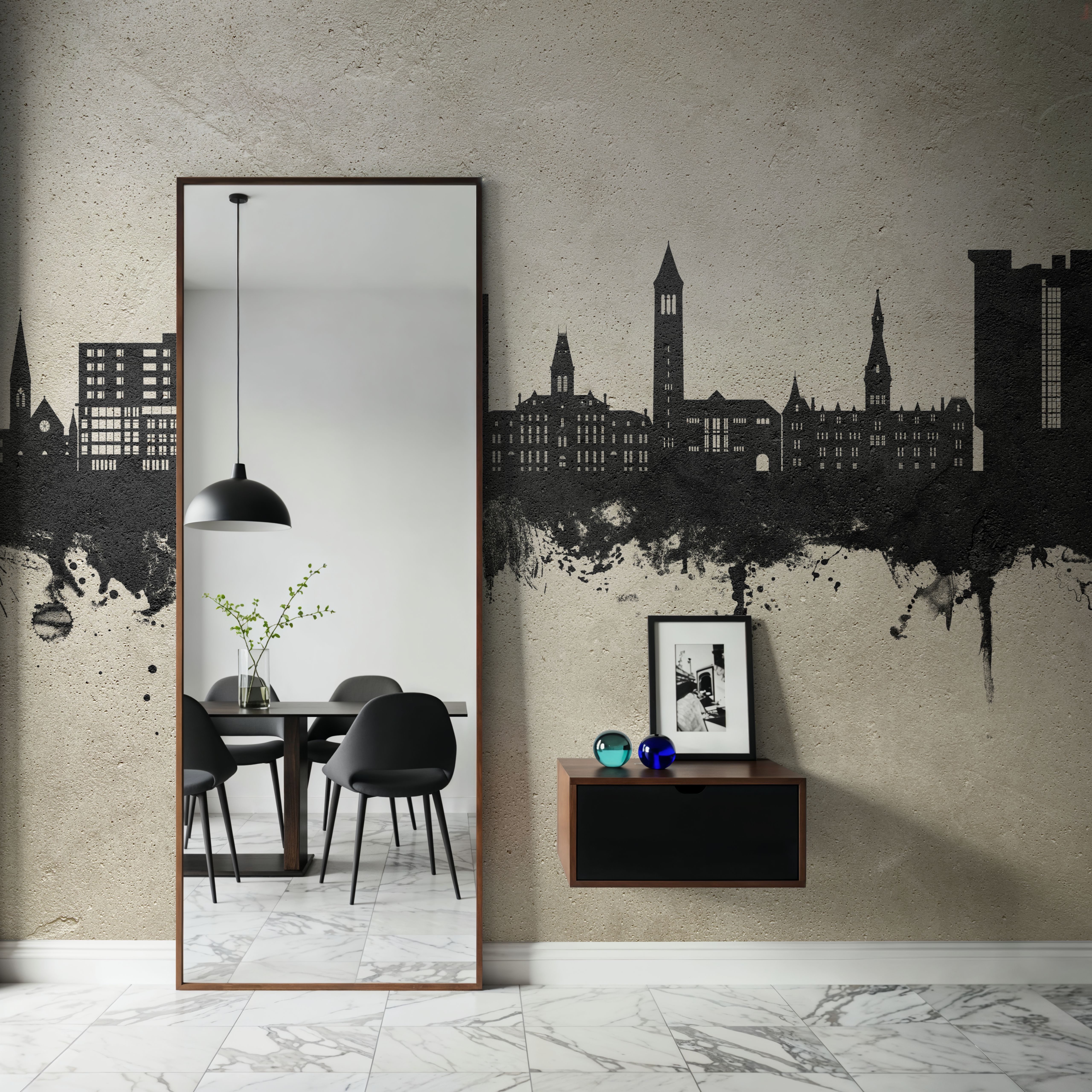 Ithaca New York Skyline Concrete