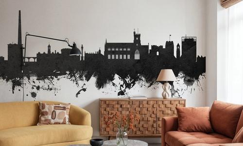 Carlisle England Skyline Black & White